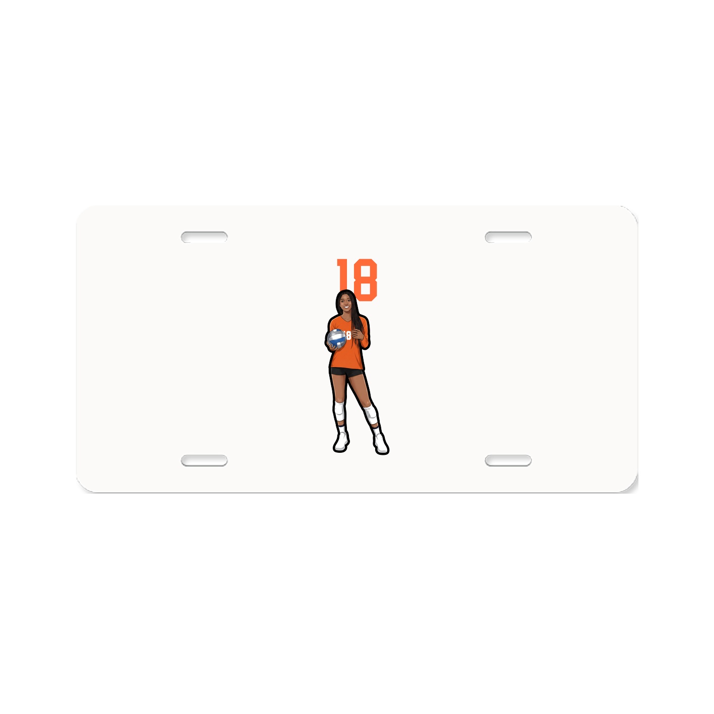 License Plate — Number Top in Classic