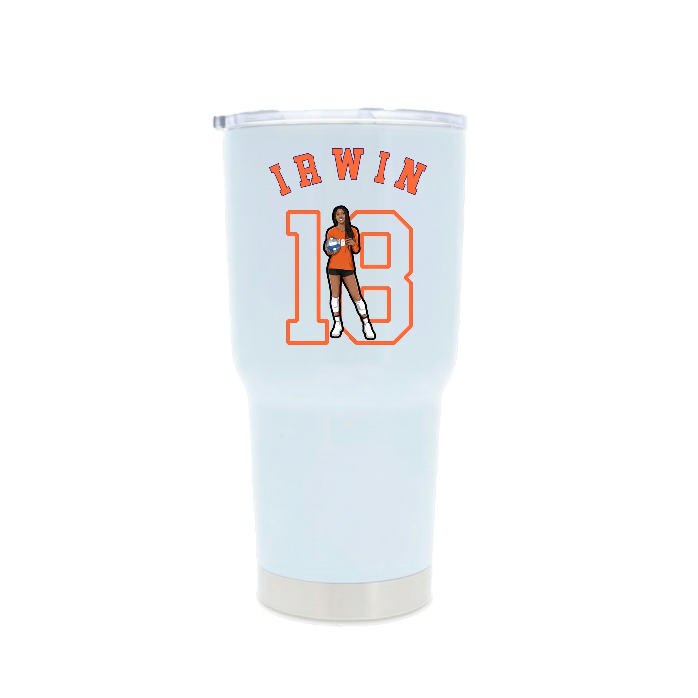 30oz Stainless Steel Tumbler — Shirsey Arch in White