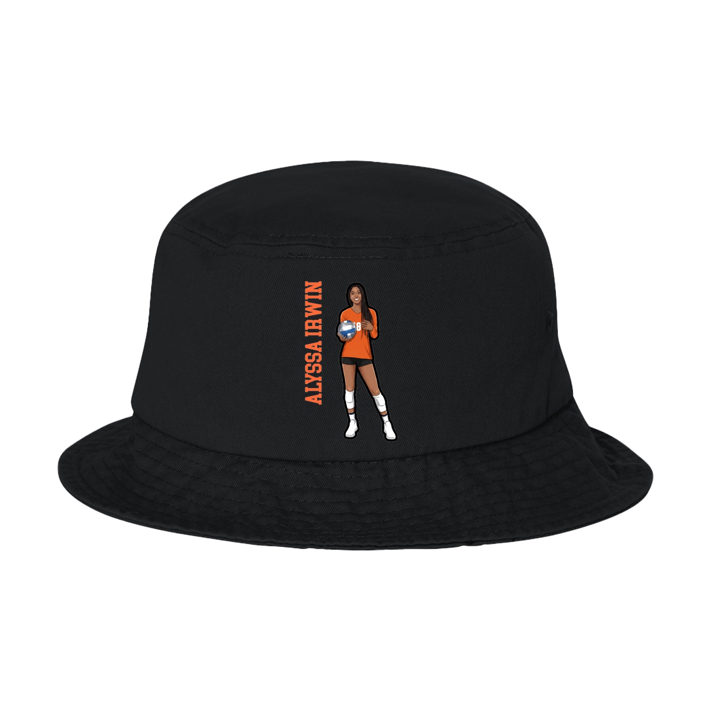 Bucket Cap — Name Vertical in Black