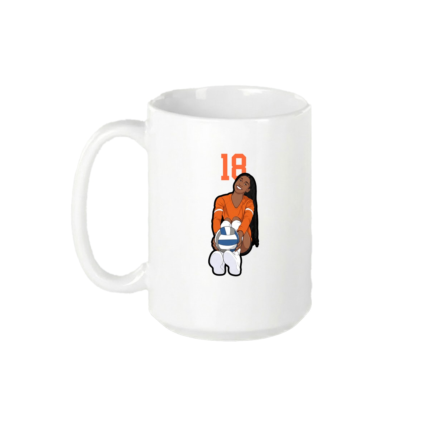 15oz Coffee Mug — Number Top in White
