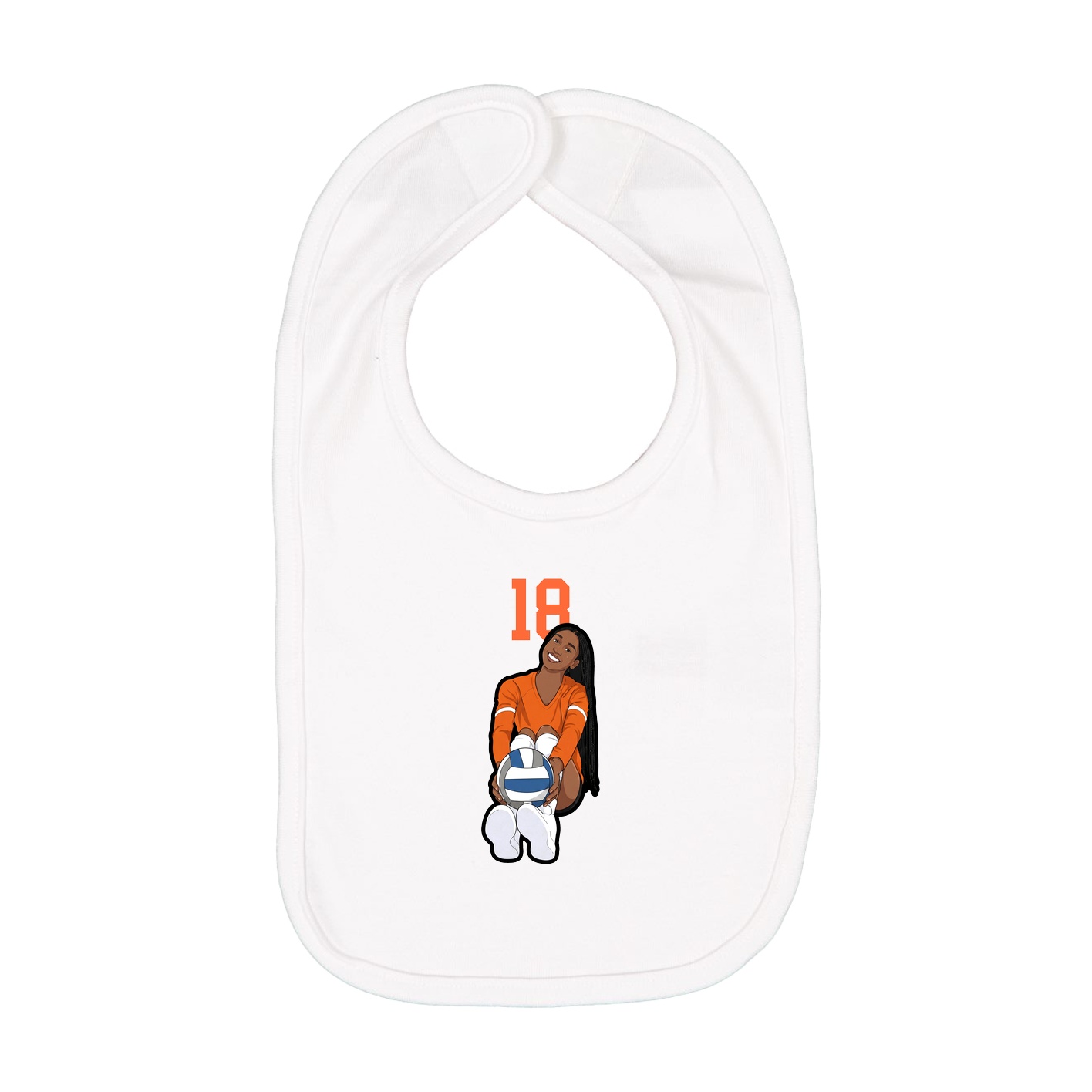 Infant Bib — Number Top in White
