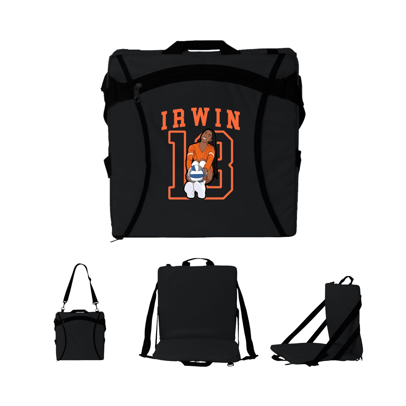 Folding Stadium Seat — Shirsey in Black