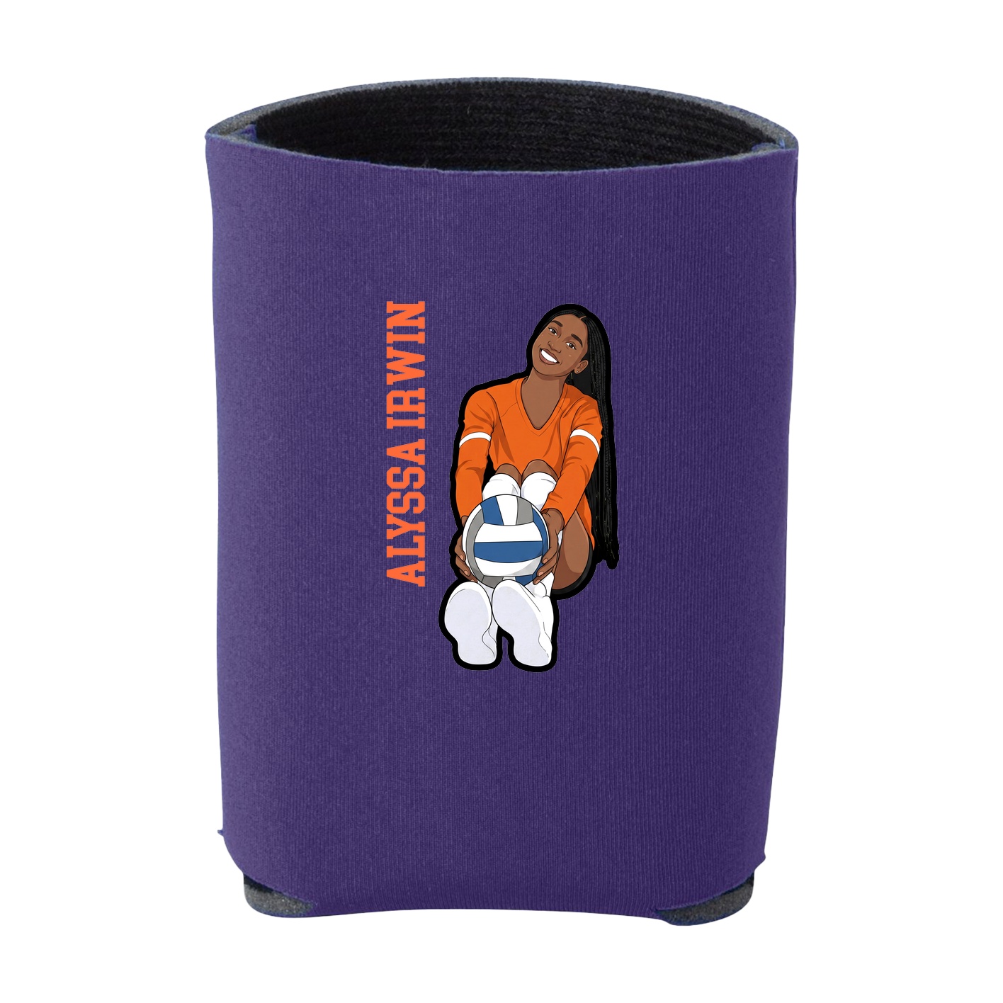 Can Holder — Name Vertical in Purple