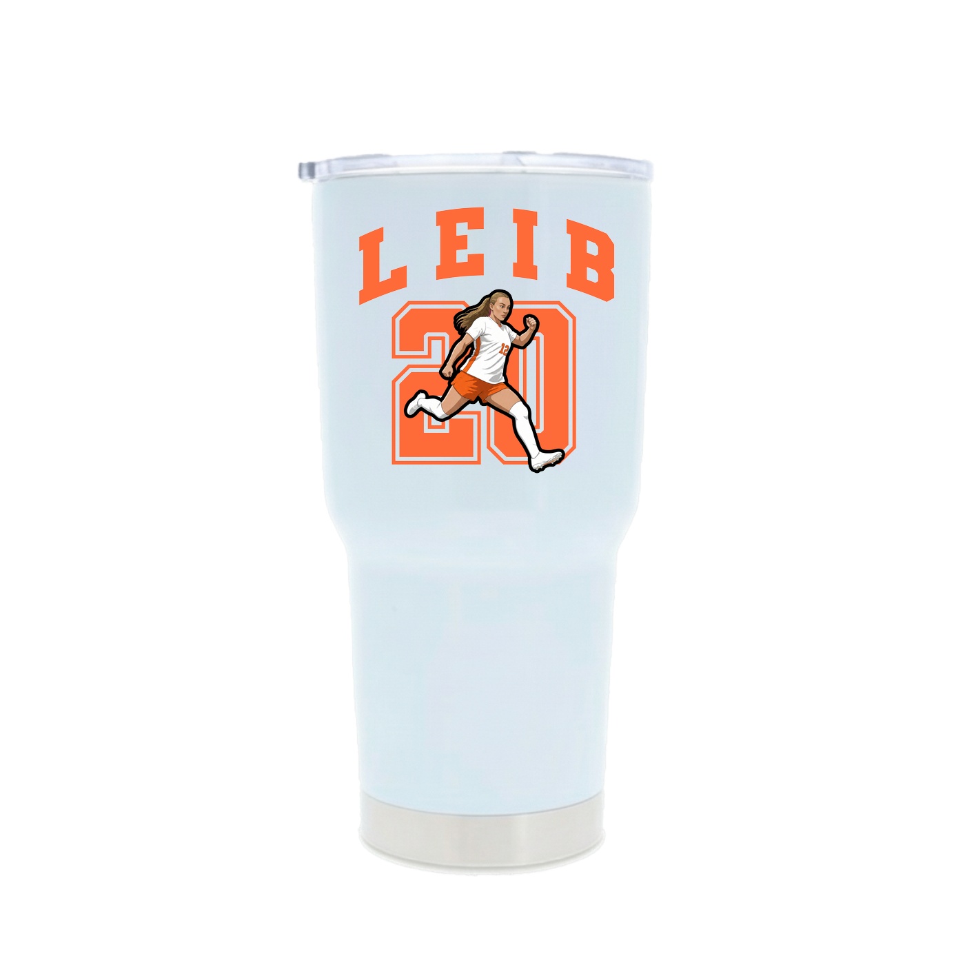 30oz Stainless Steel Tumbler — Number in White