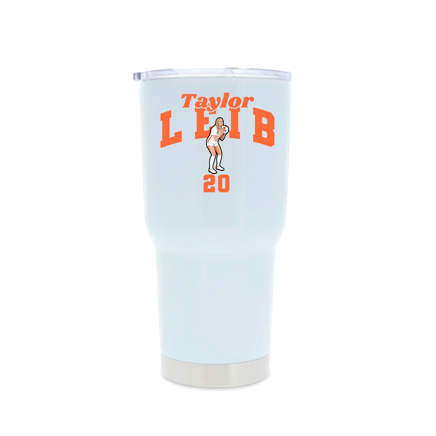 30oz Stainless Steel Tumbler — Signature Arch in White