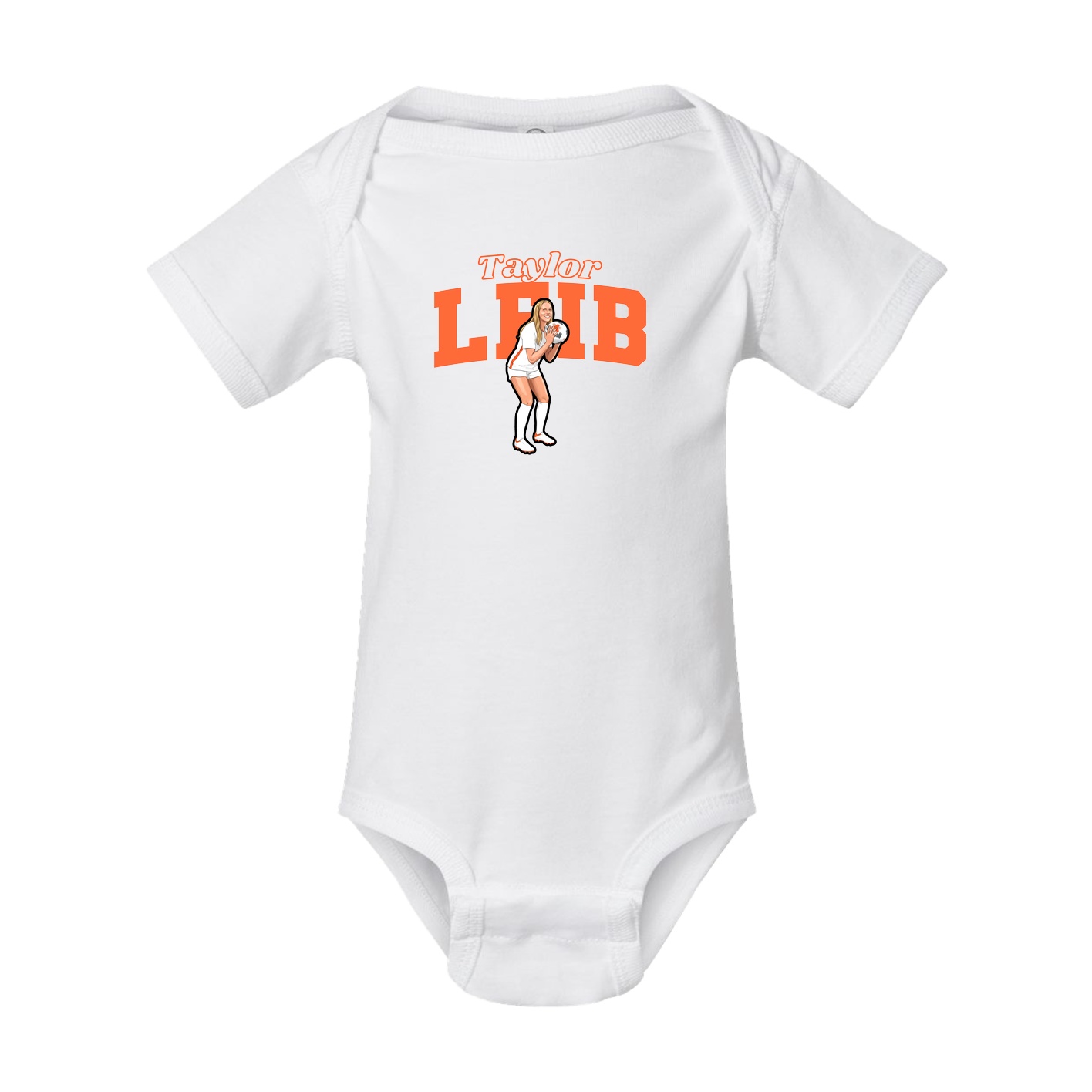 Baby Onesie — Name Arch in White