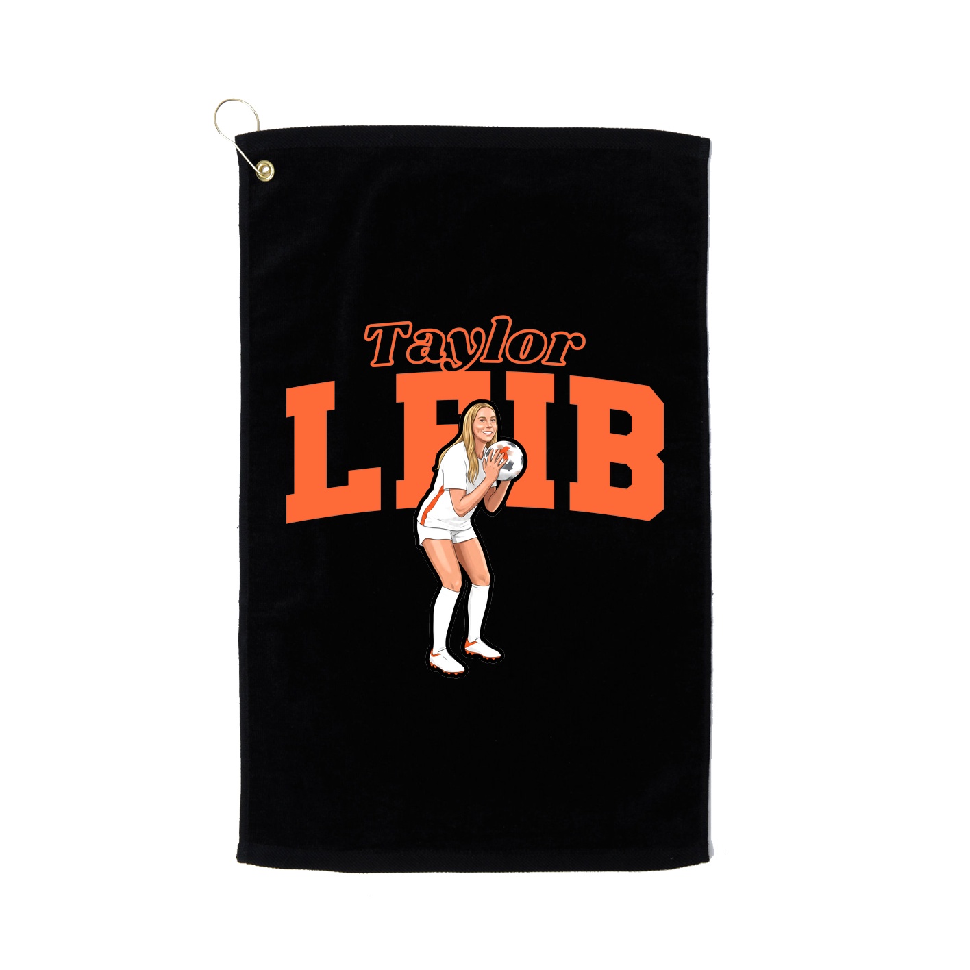 Golf Towel — Name Arch in Black