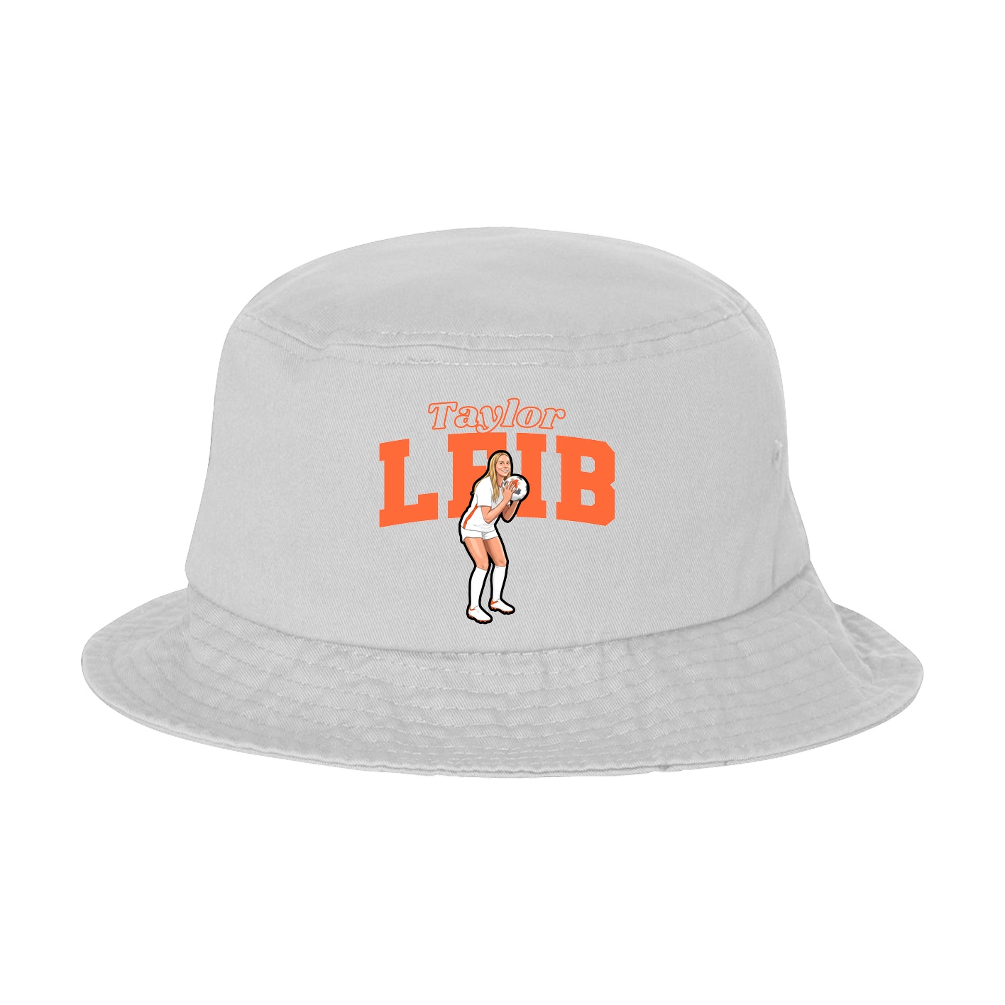 Bucket Cap — Name Arch in White