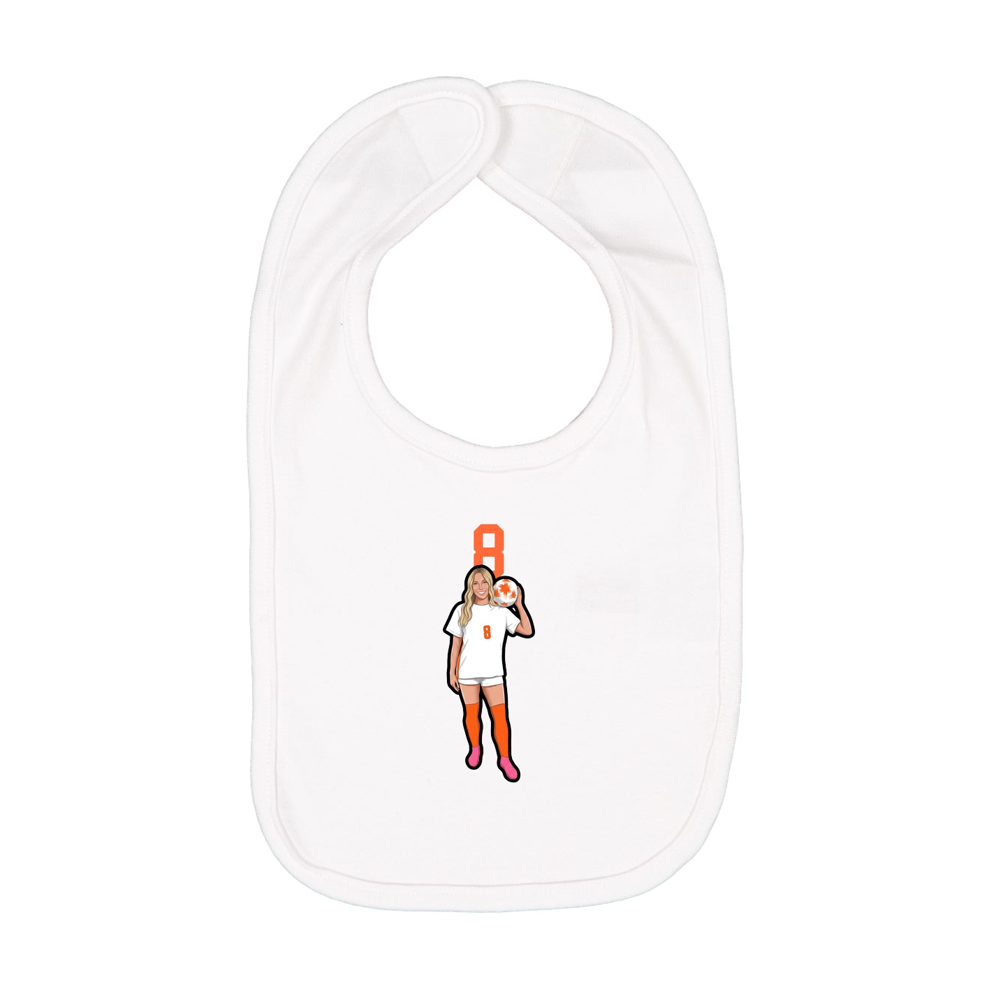 Infant Bib — Number Top in White