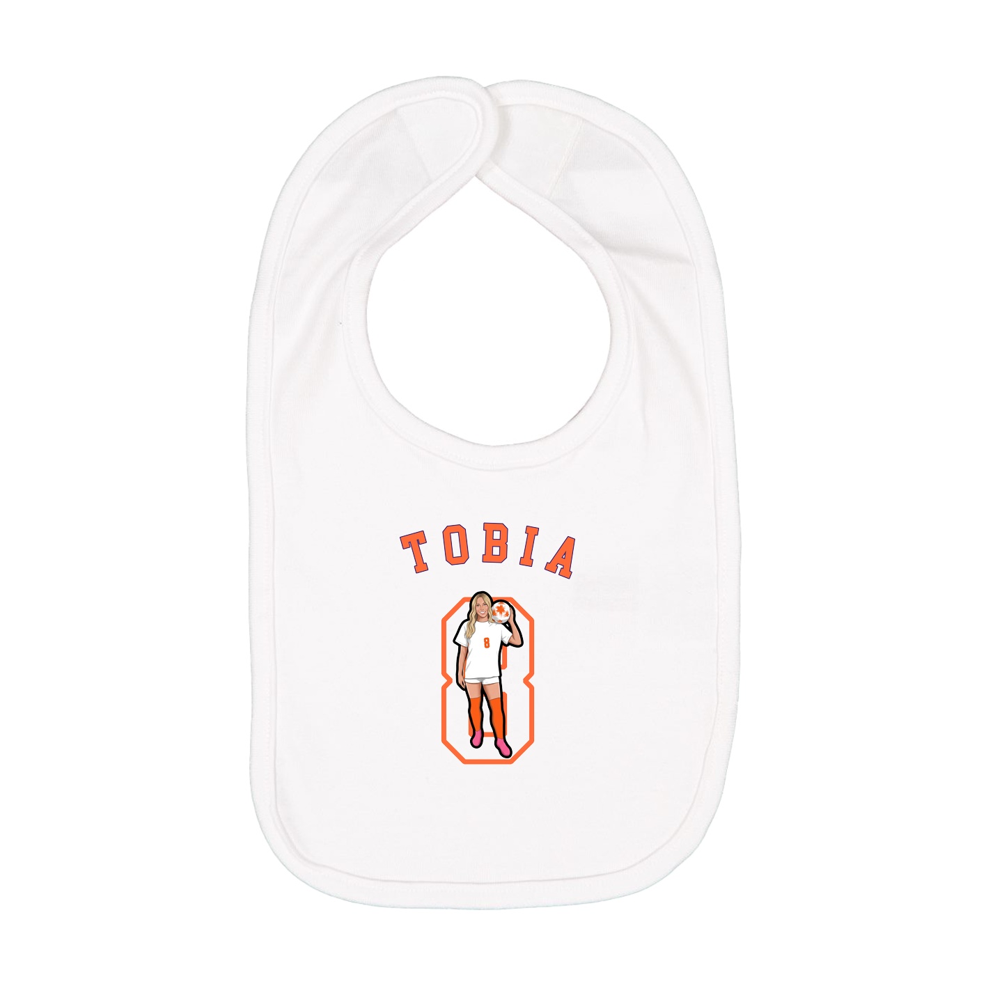 Infant Bib — Shirsey Arch in White