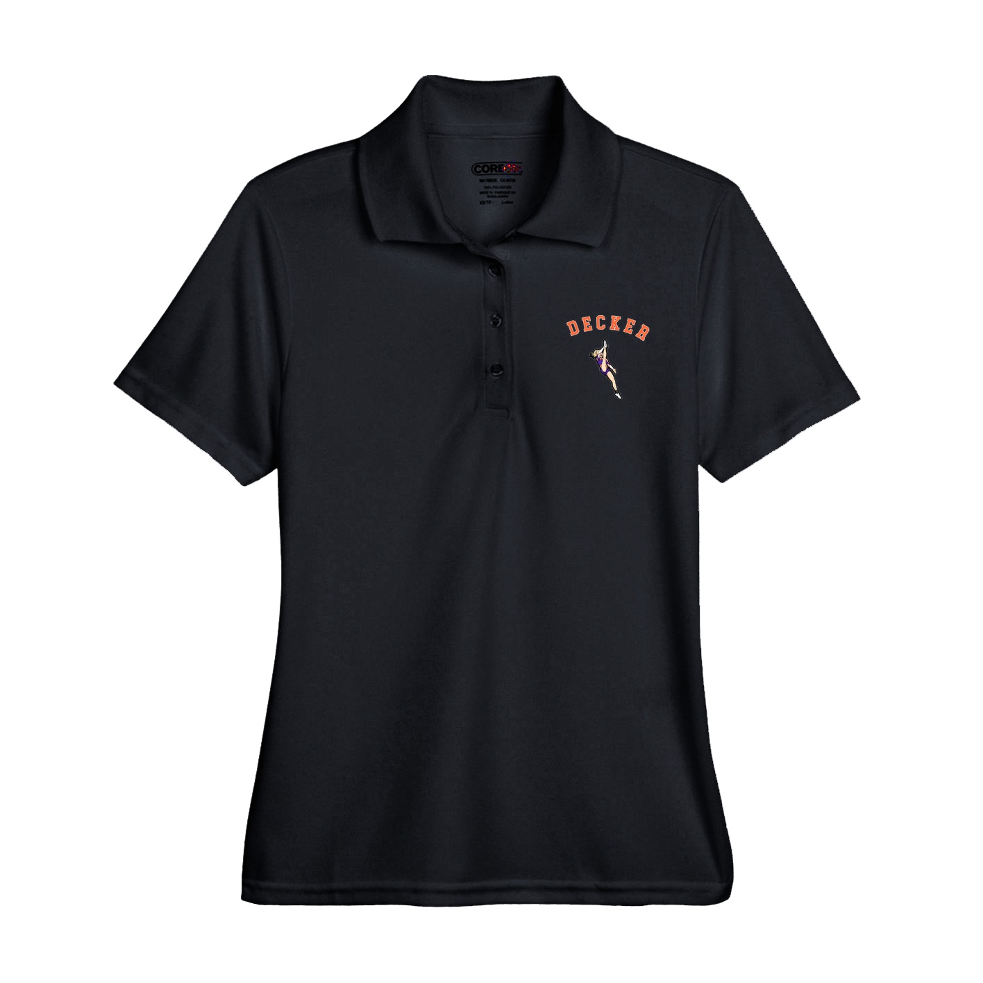Womens Performance Polo — Shirsey Arch in Black