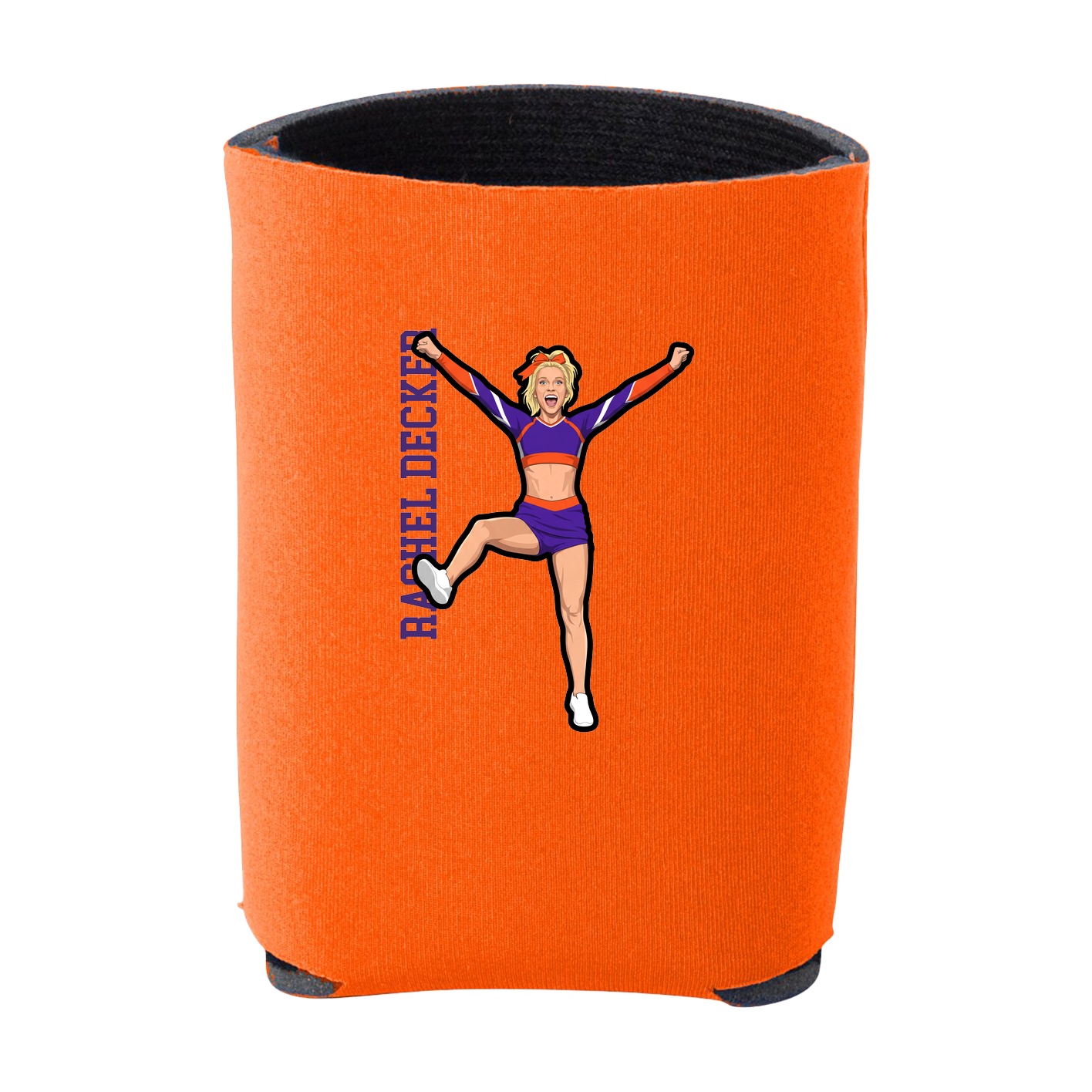 Can Holder — Name Vertical in Orange