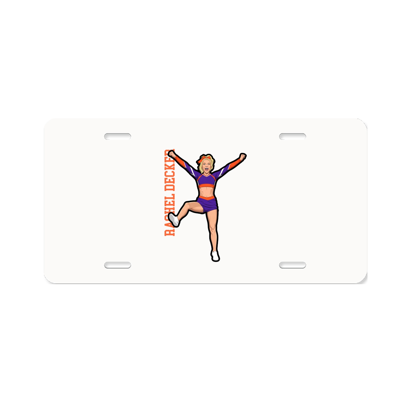 License Plate — Name Vertical in Classic