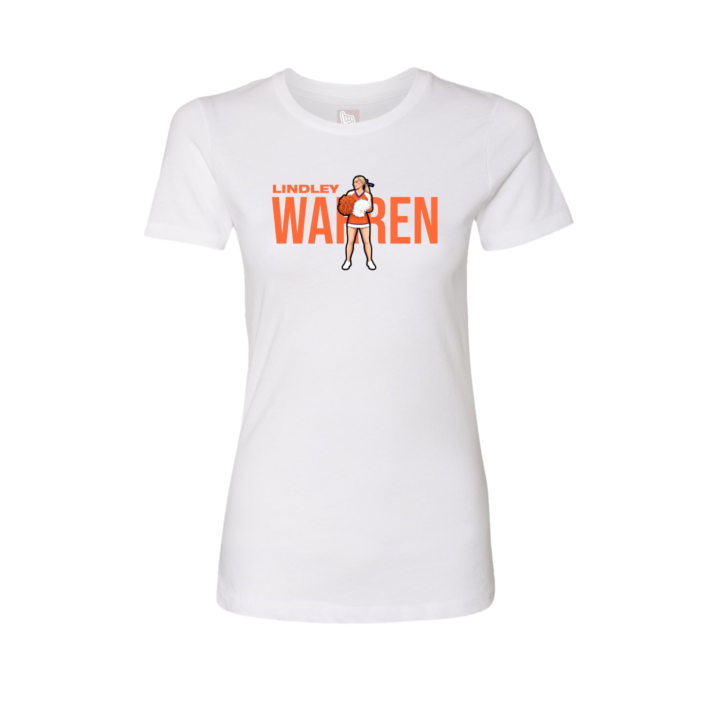 Fitted Women's Tee — Player Name in White