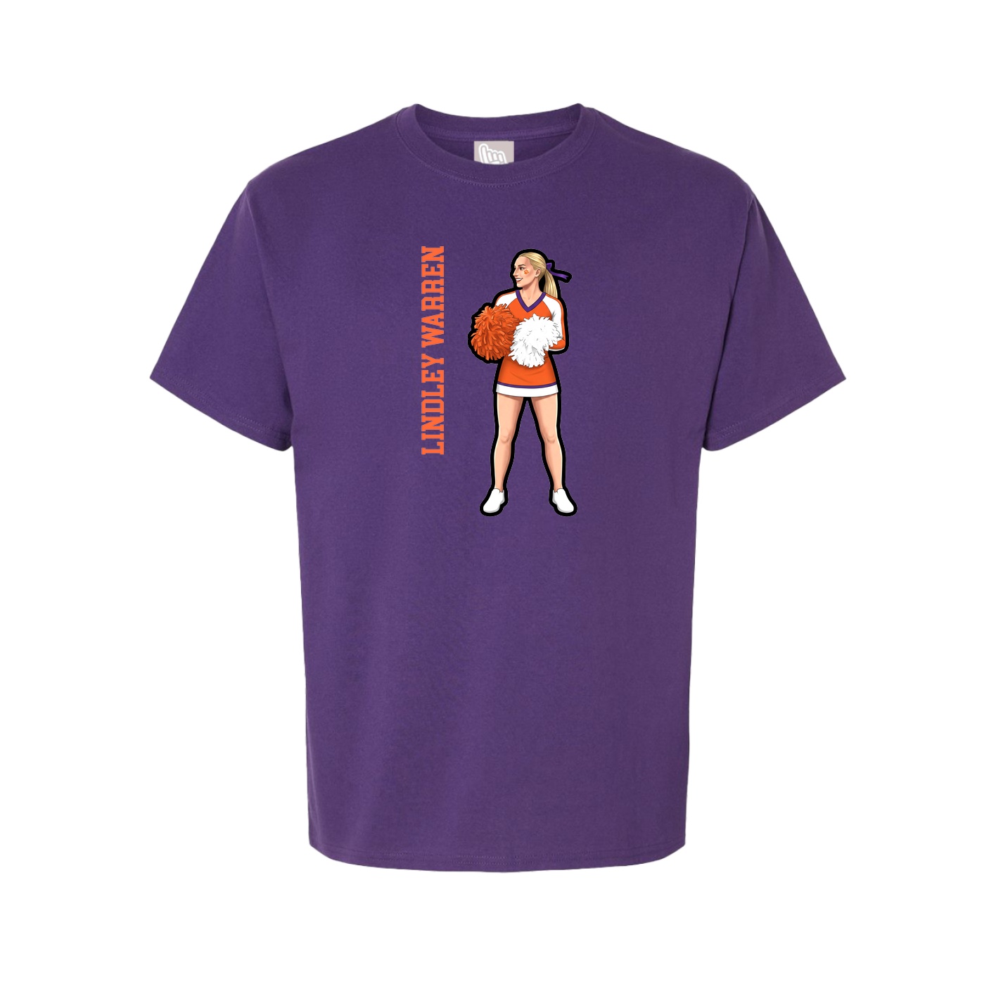 Tee — Name Vertical in Purple