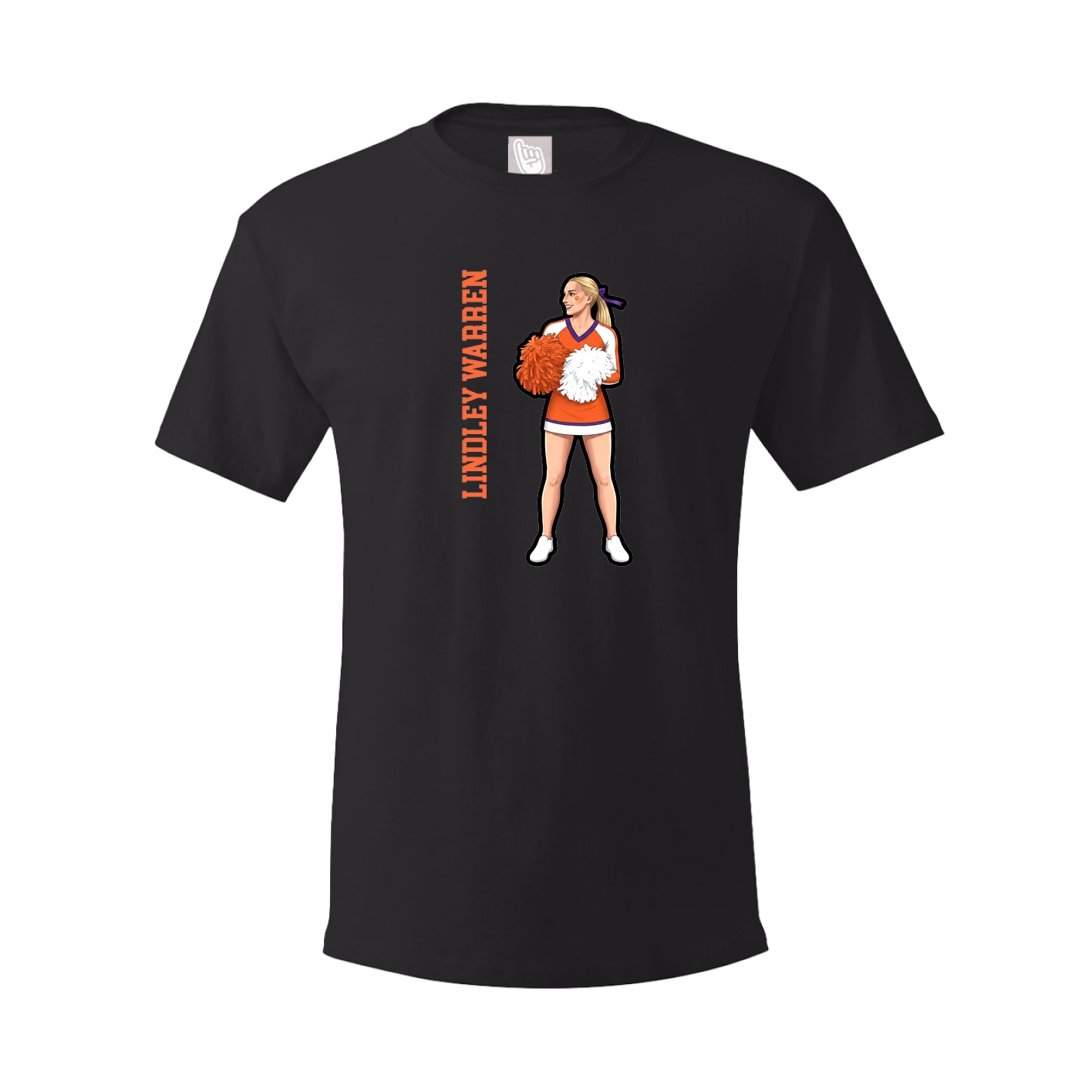 Youth Tee — Name Vertical in Black