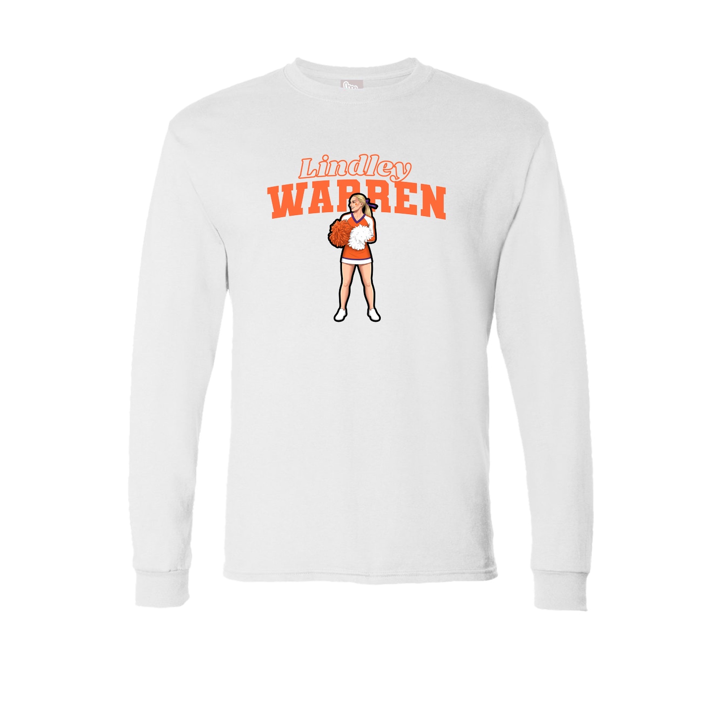 Long Sleeve Tee — Name Arch in White