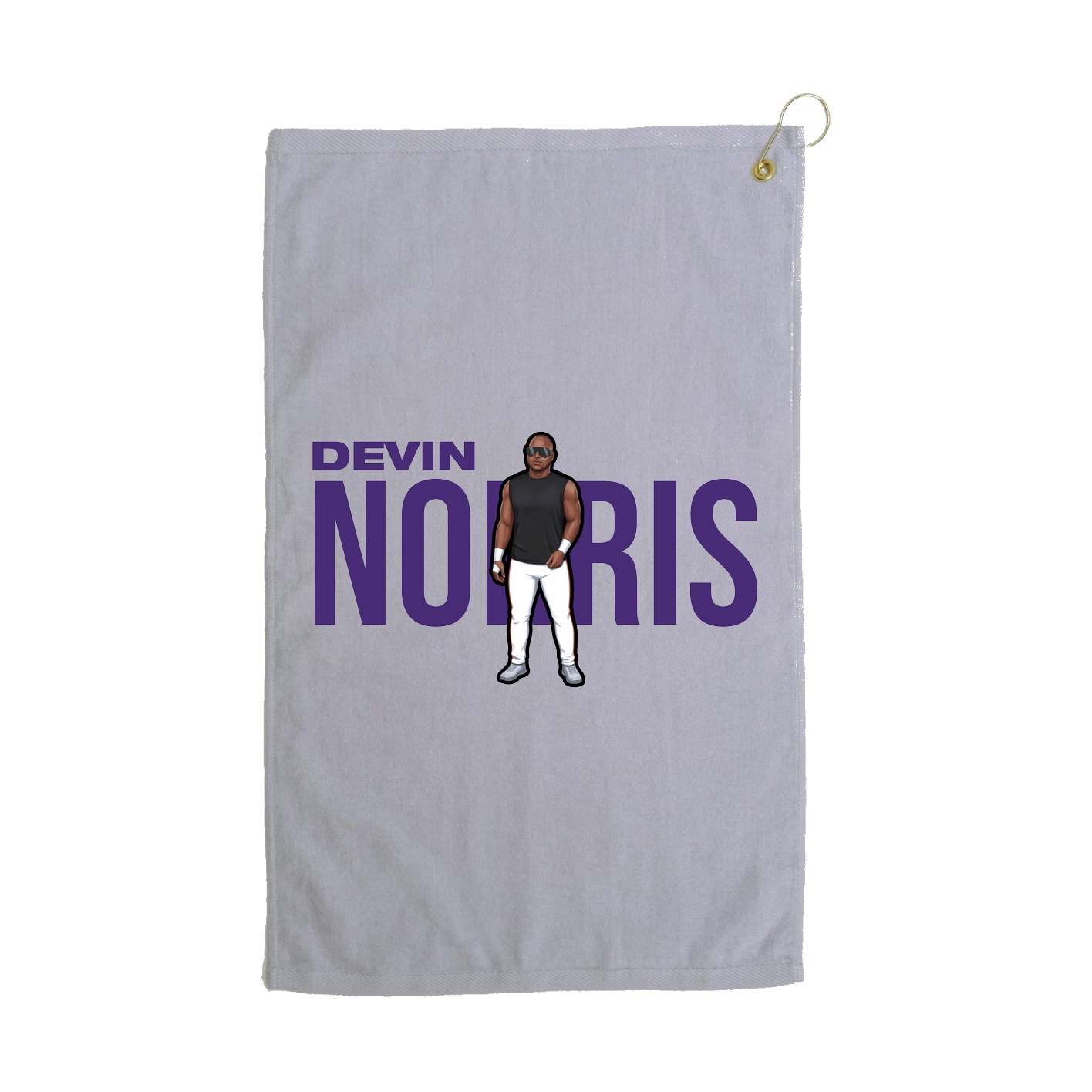 Golf Towel — Player Name in Grey