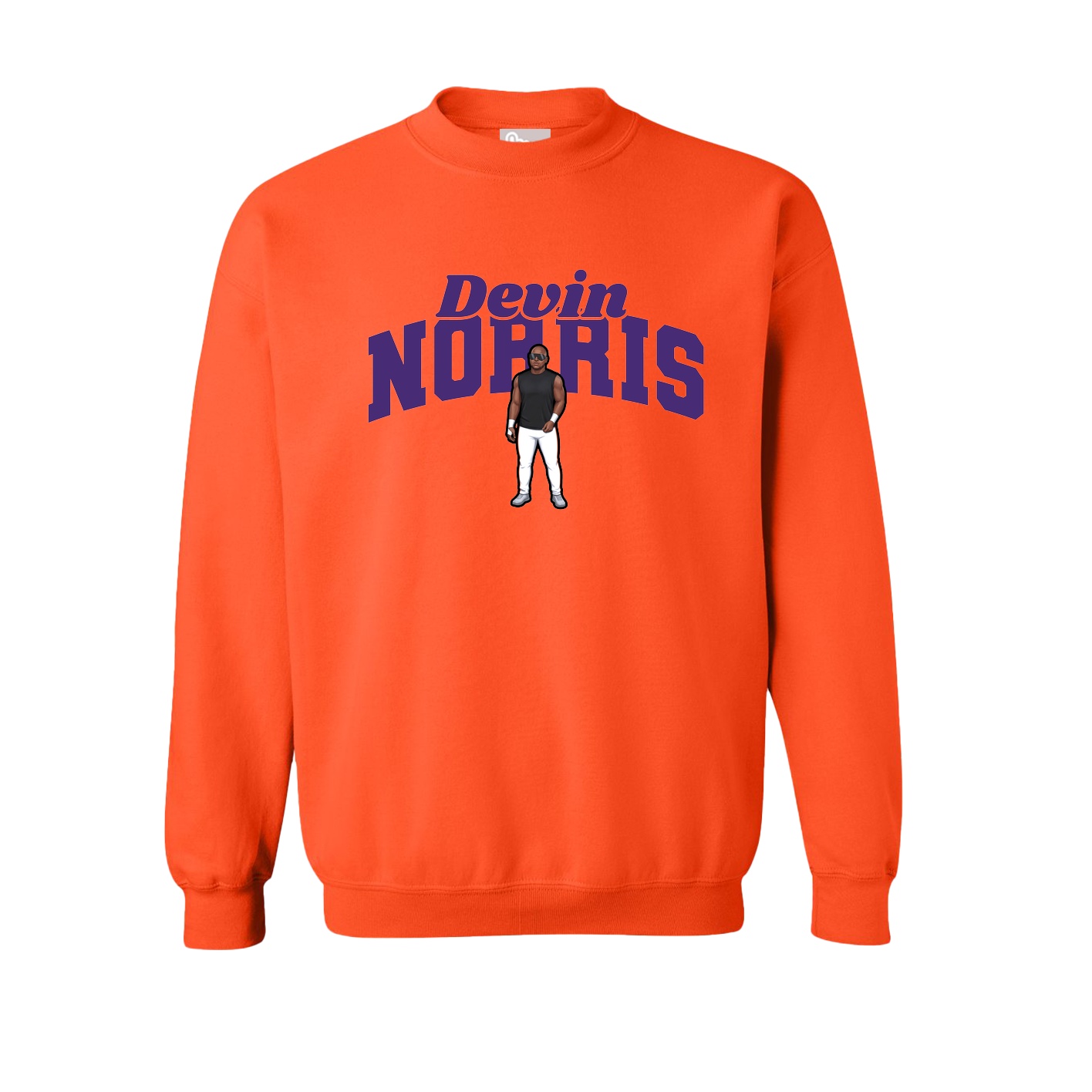 Fleece Crew — Signature Arch in Orange