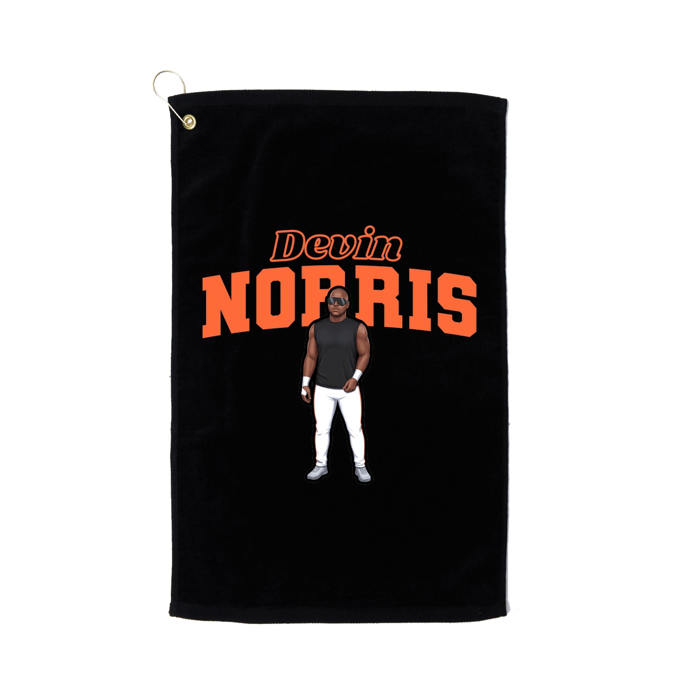 Golf Towel — Name Arch in Black