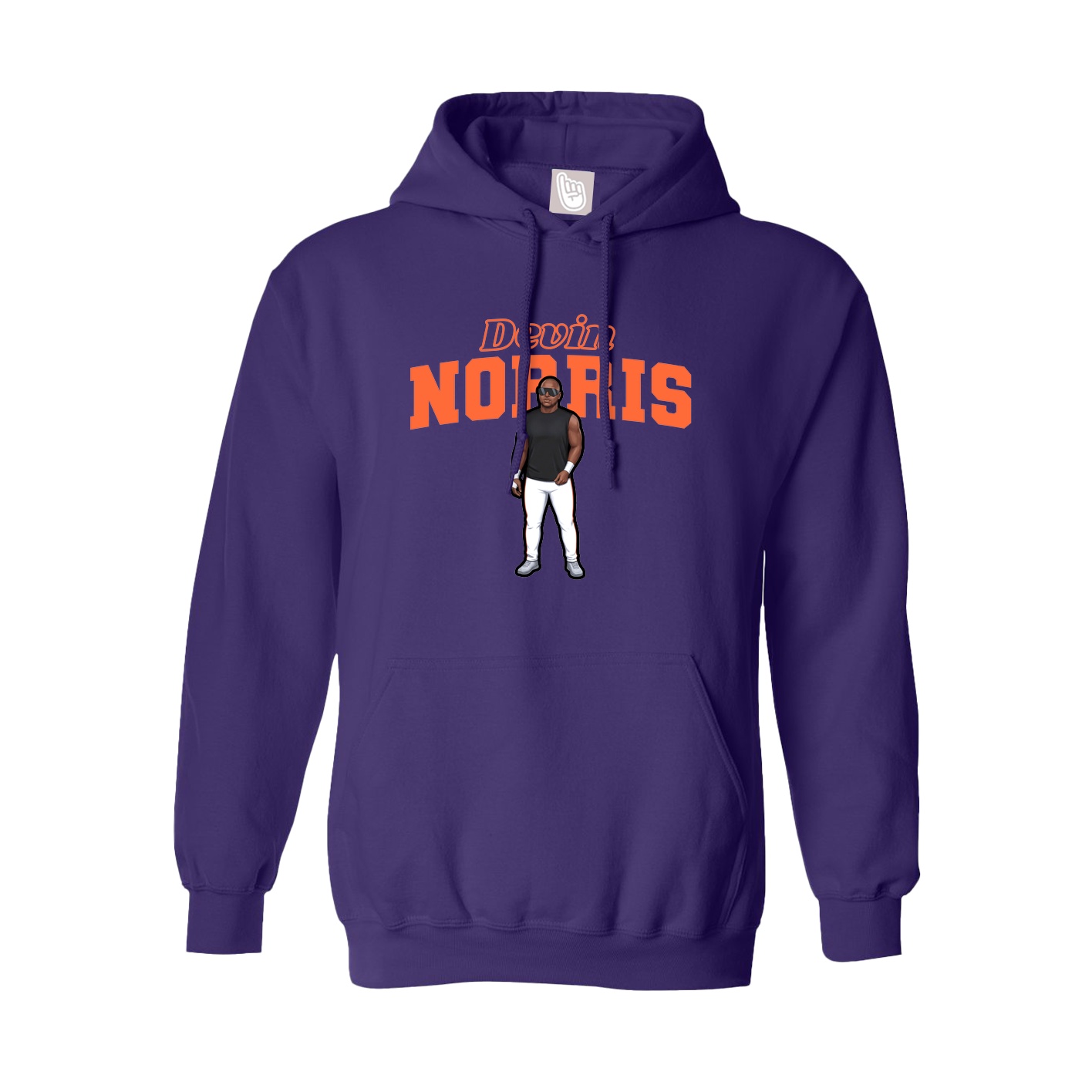 Hoodie — Name Arch in Purple