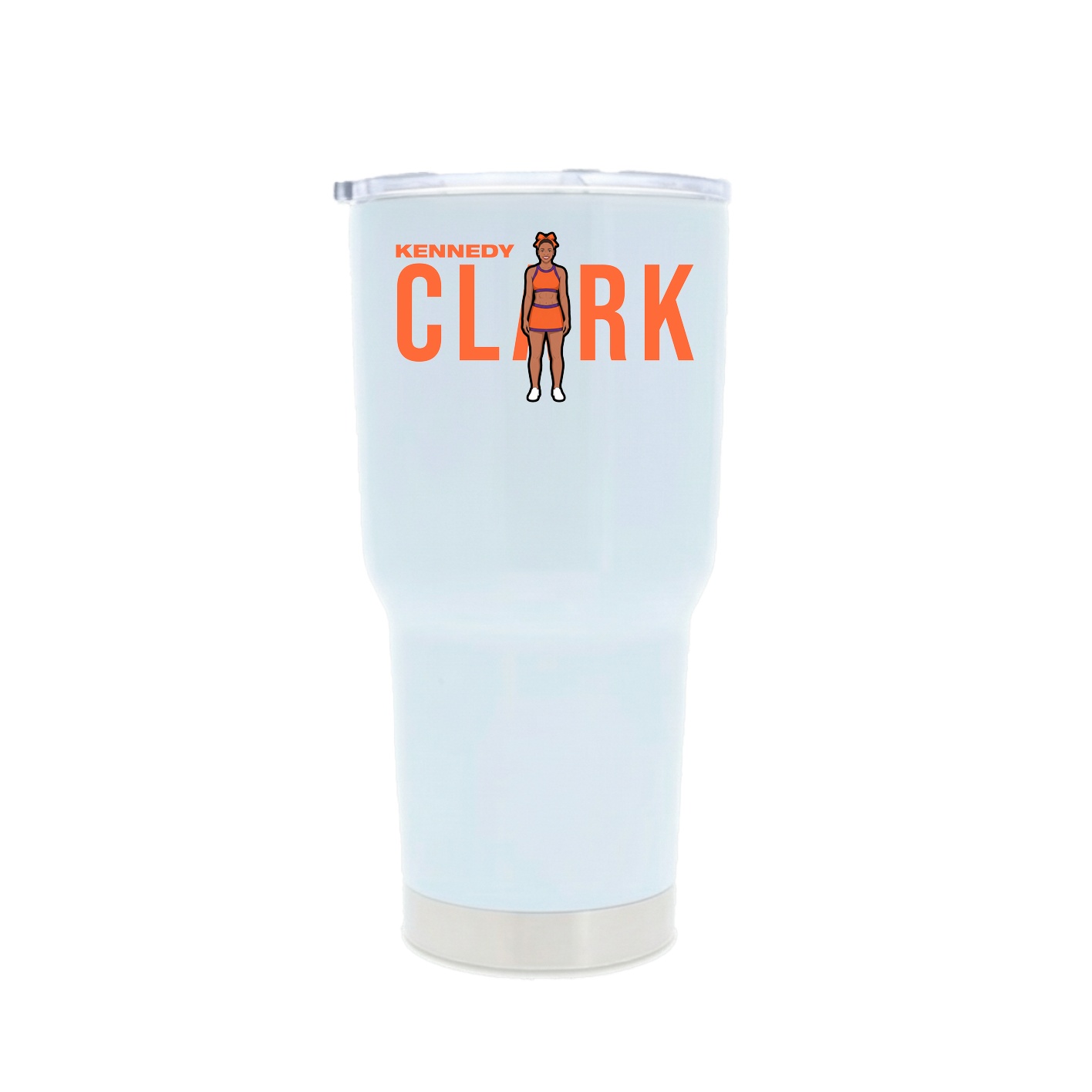 30oz Stainless Steel Tumbler — Player Name in White