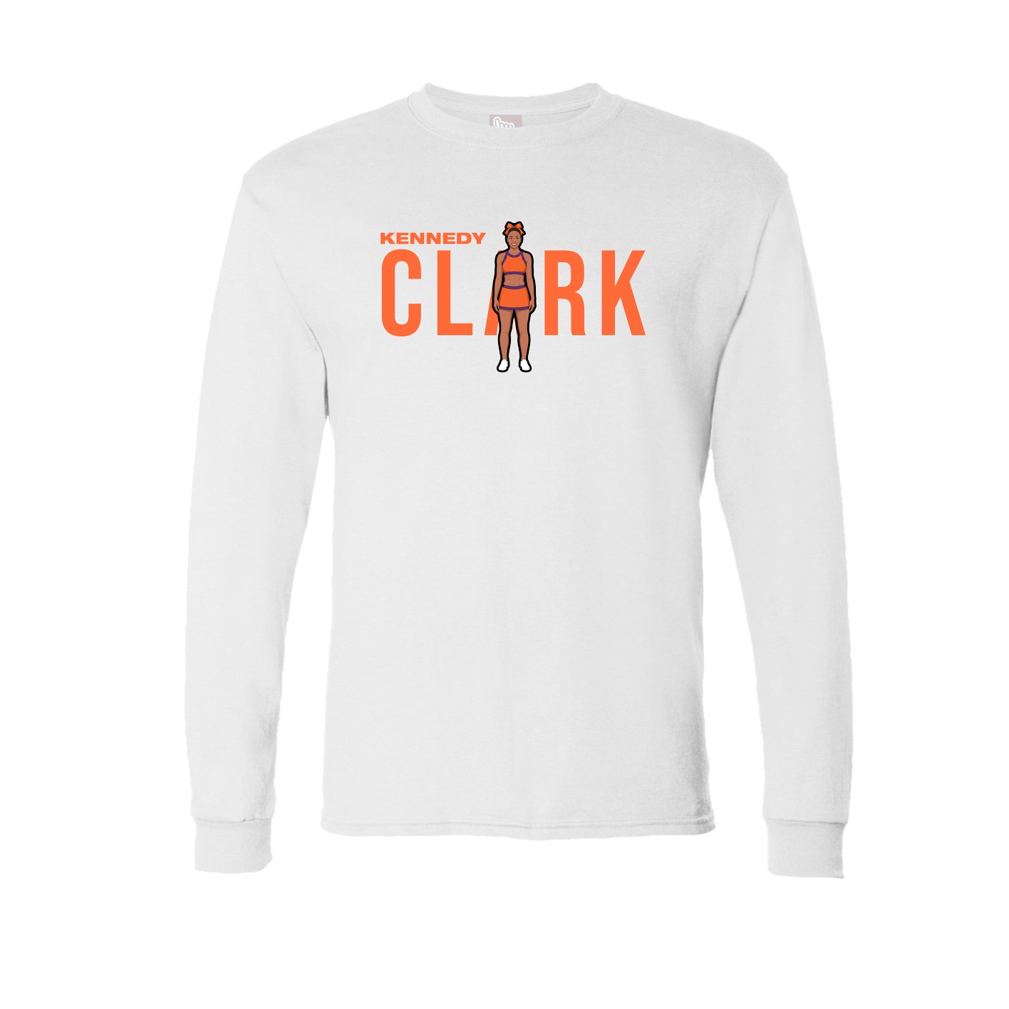 Long Sleeve Tee — Player Name in White