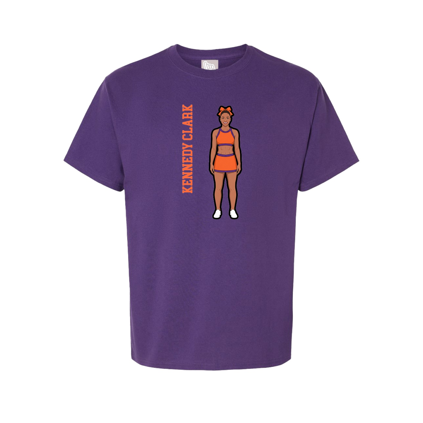 Youth Tee — Name Vertical in Purple