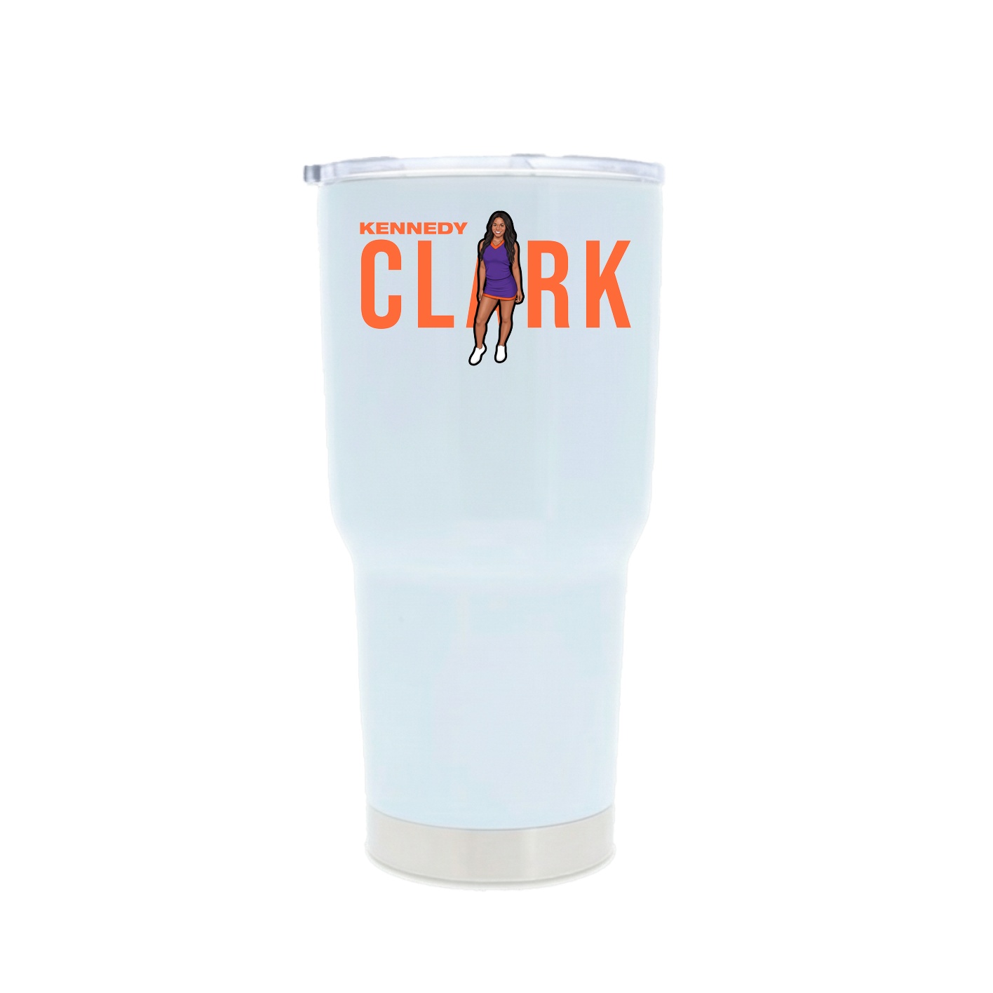 30oz Stainless Steel Tumbler — Player Name in White