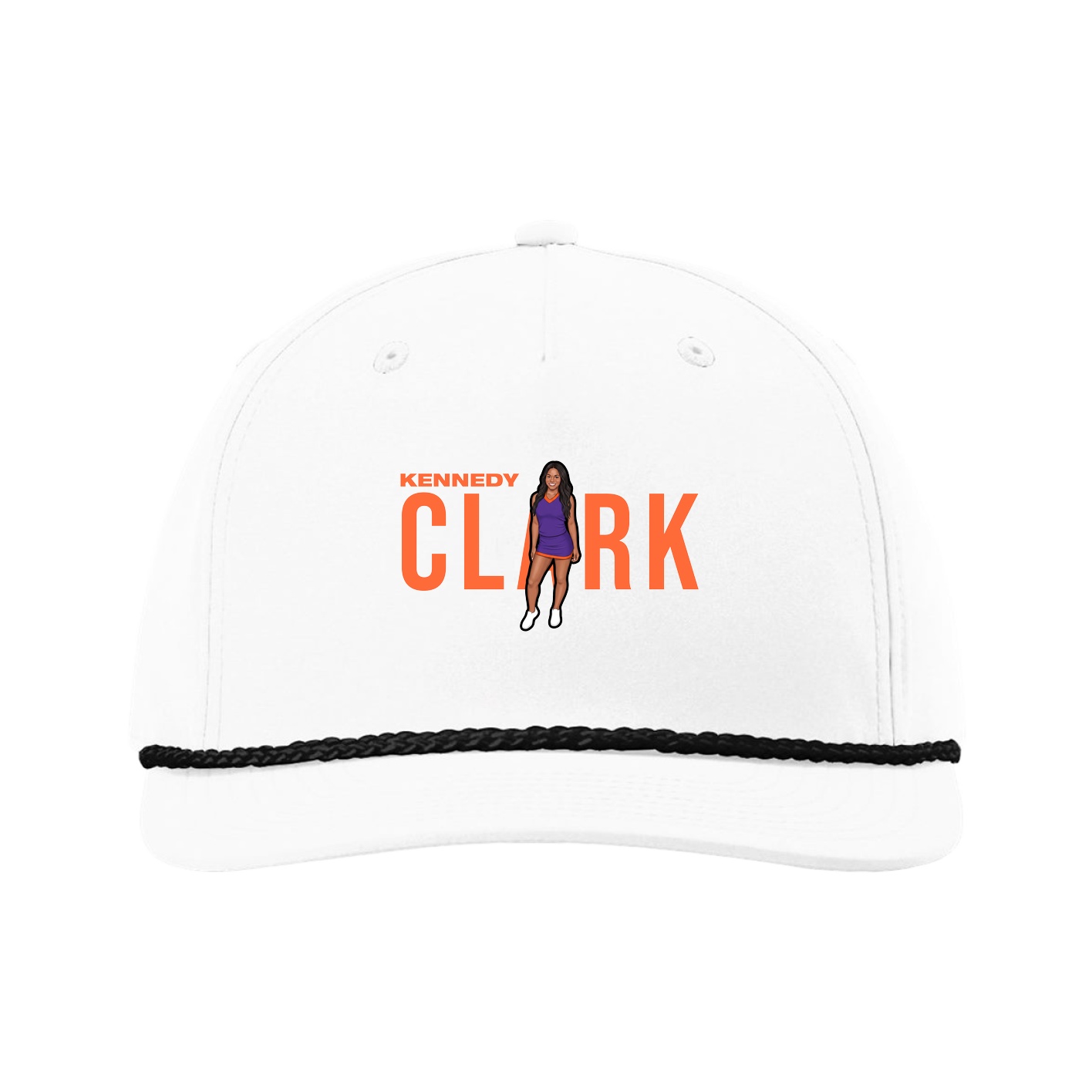 Five-Panel Classic Rope Cap — Player Name in White