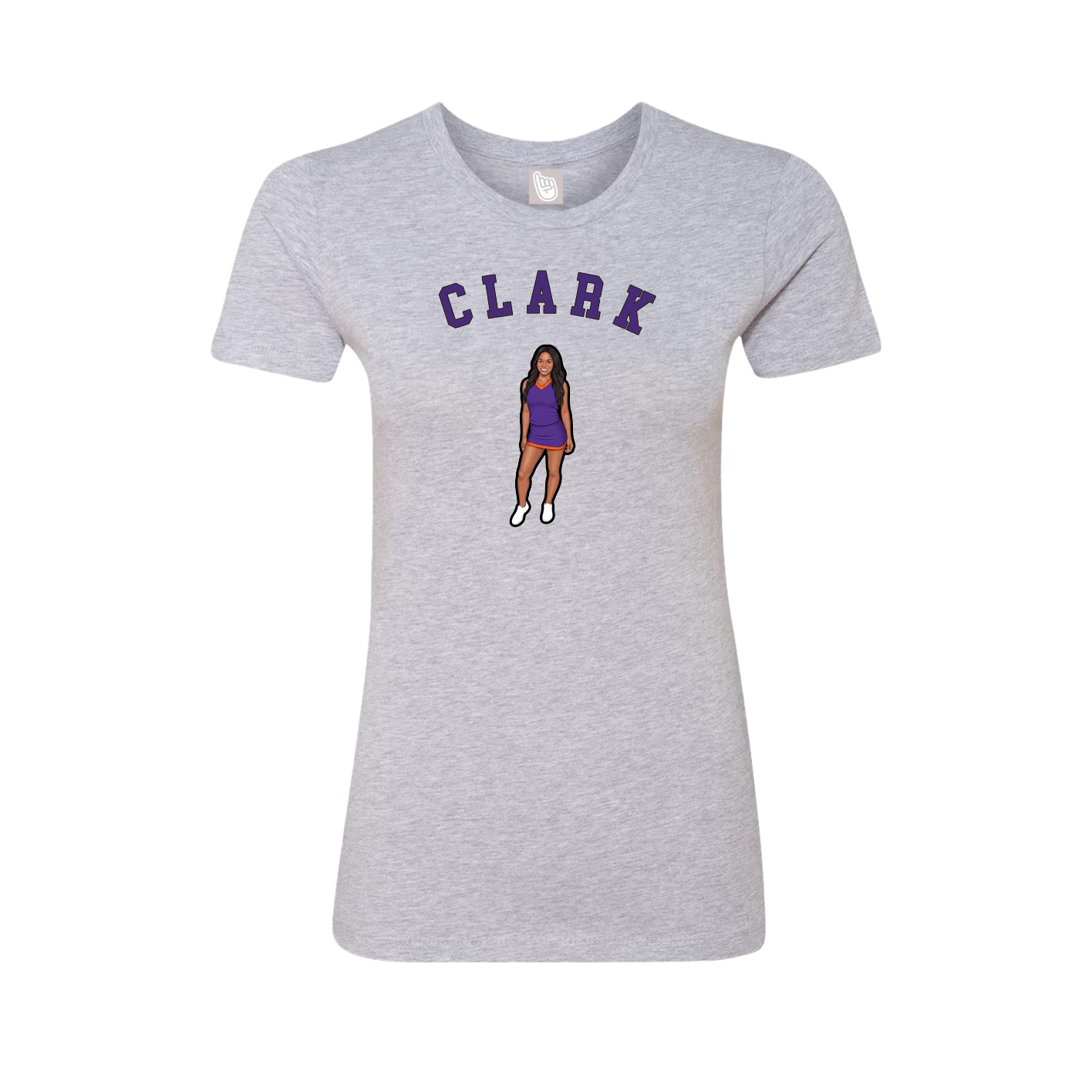 Fitted Women's Tee — Shirsey Arch in Grey