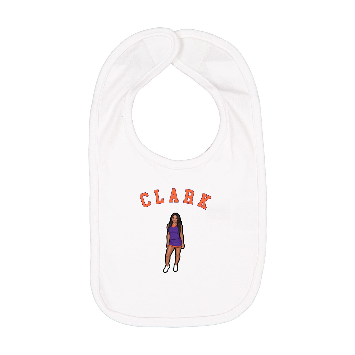 Infant Bib — Shirsey Arch in White