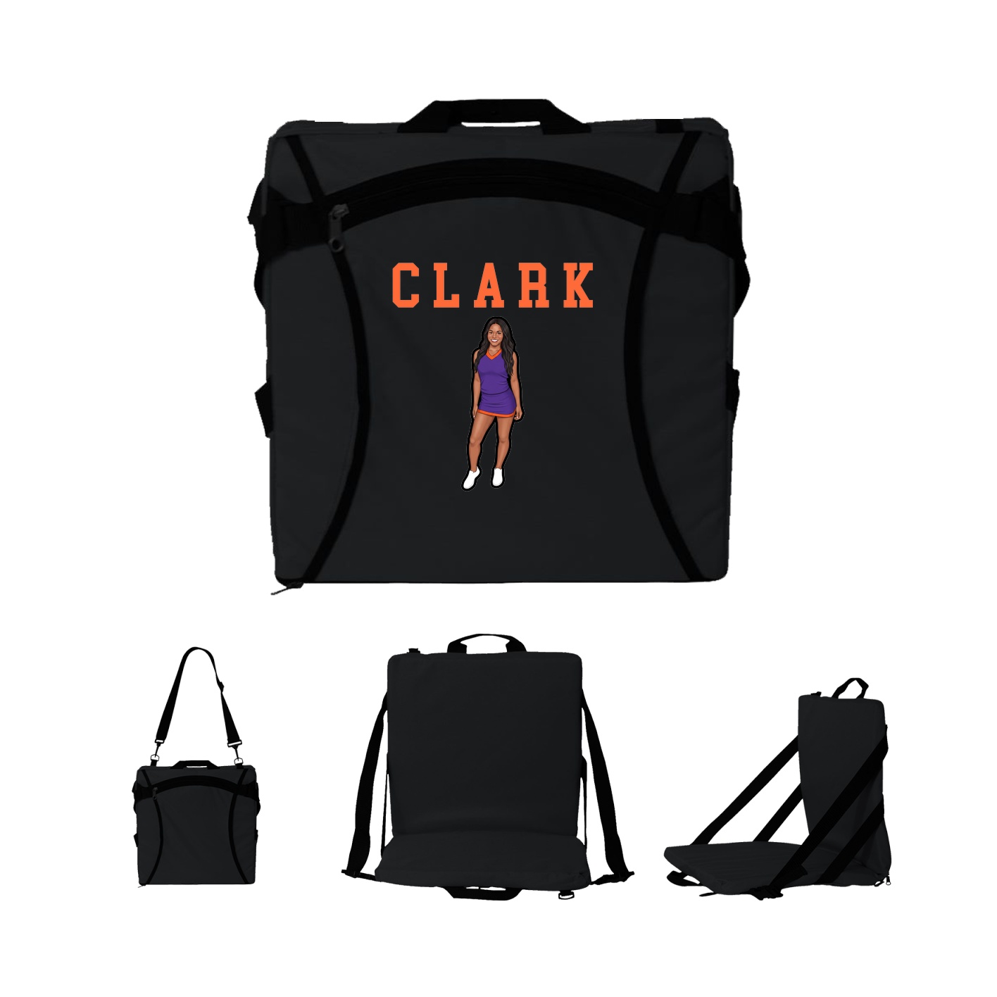 Folding Stadium Seat — Shirsey in Black