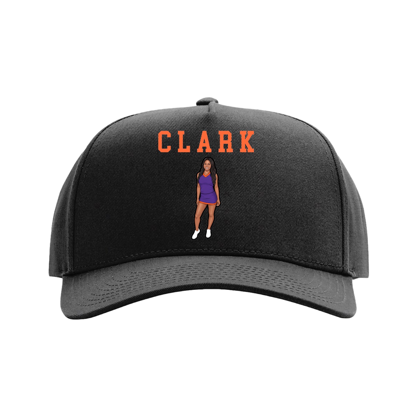 Full Fabric Five-Panel Champ Cap — Shirsey in Black