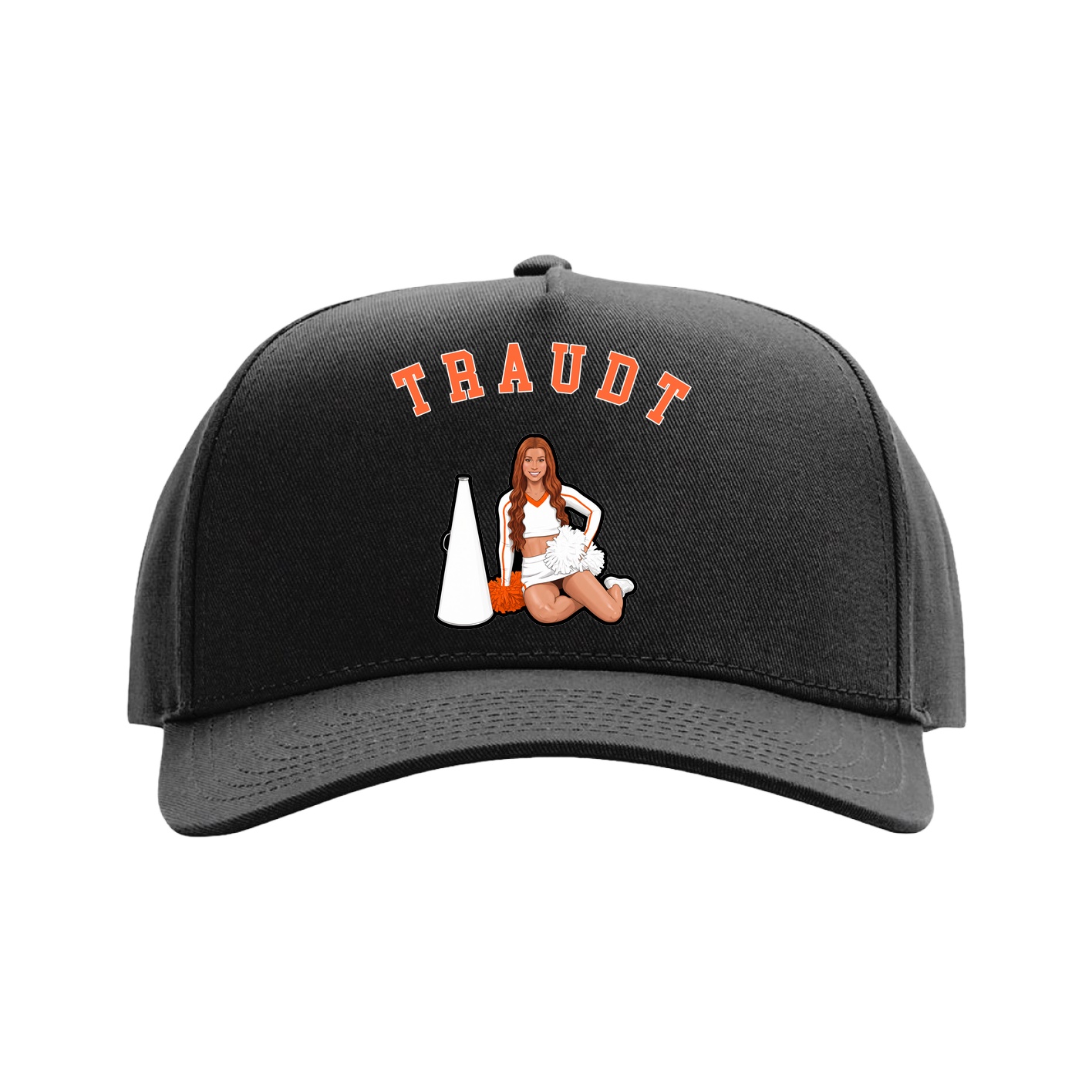 Full Fabric Five-Panel Champ Cap — Shirsey Arch in Black
