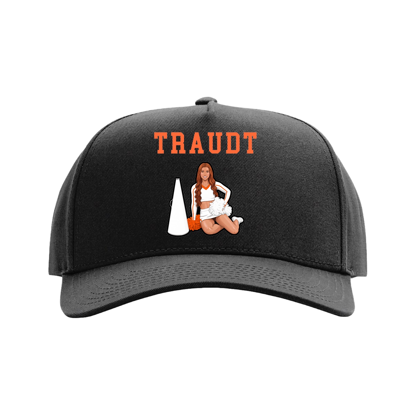 Full Fabric Five-Panel Champ Cap — Shirsey in Black