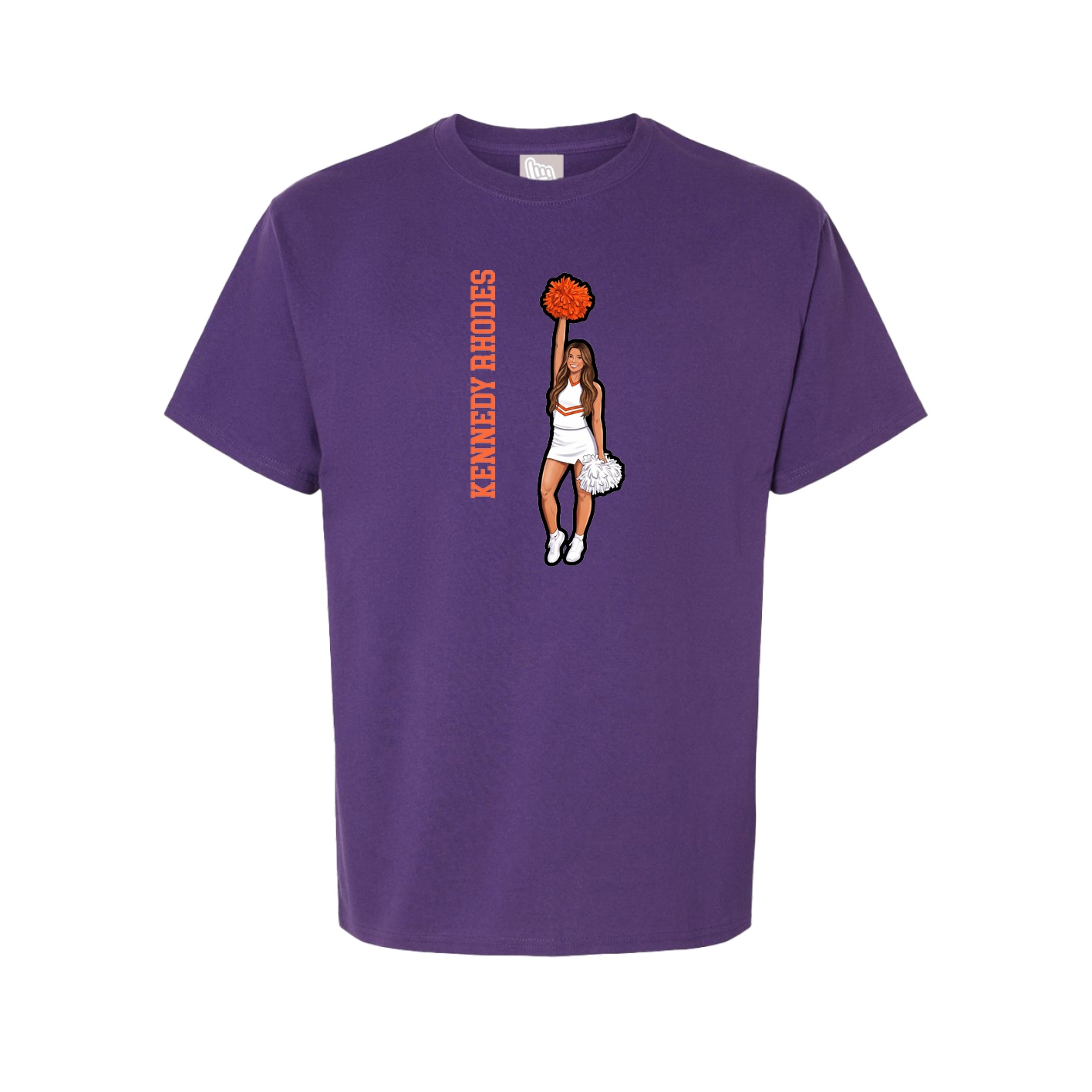 Tee — Name Vertical in Purple