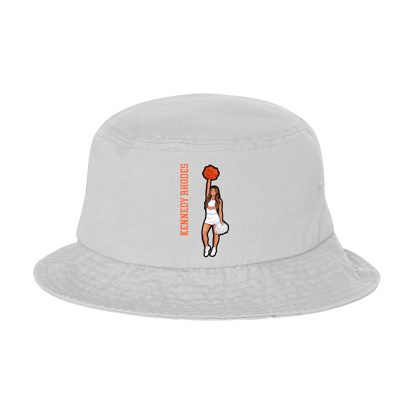 Bucket Cap — Name Vertical in White