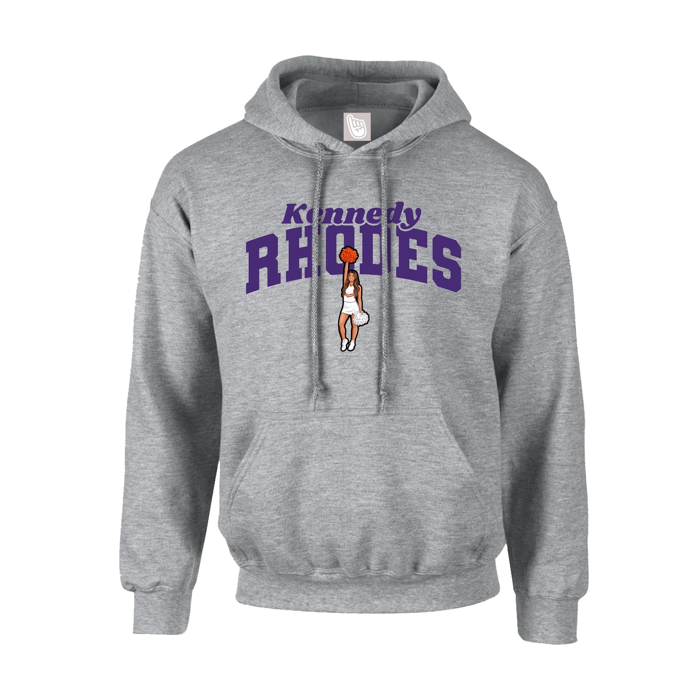 Youth Hoodie — Signature Arch in Grey