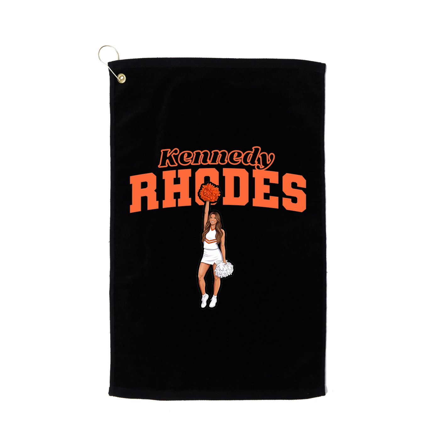 Golf Towel — Name Arch in Black