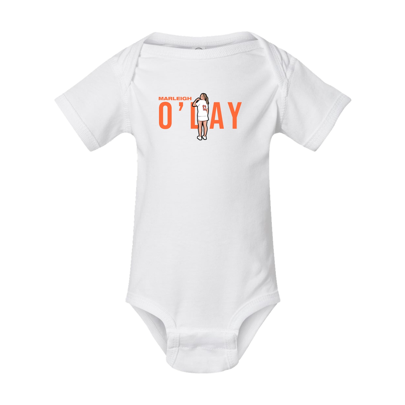 Baby Onesie — Player Name in White