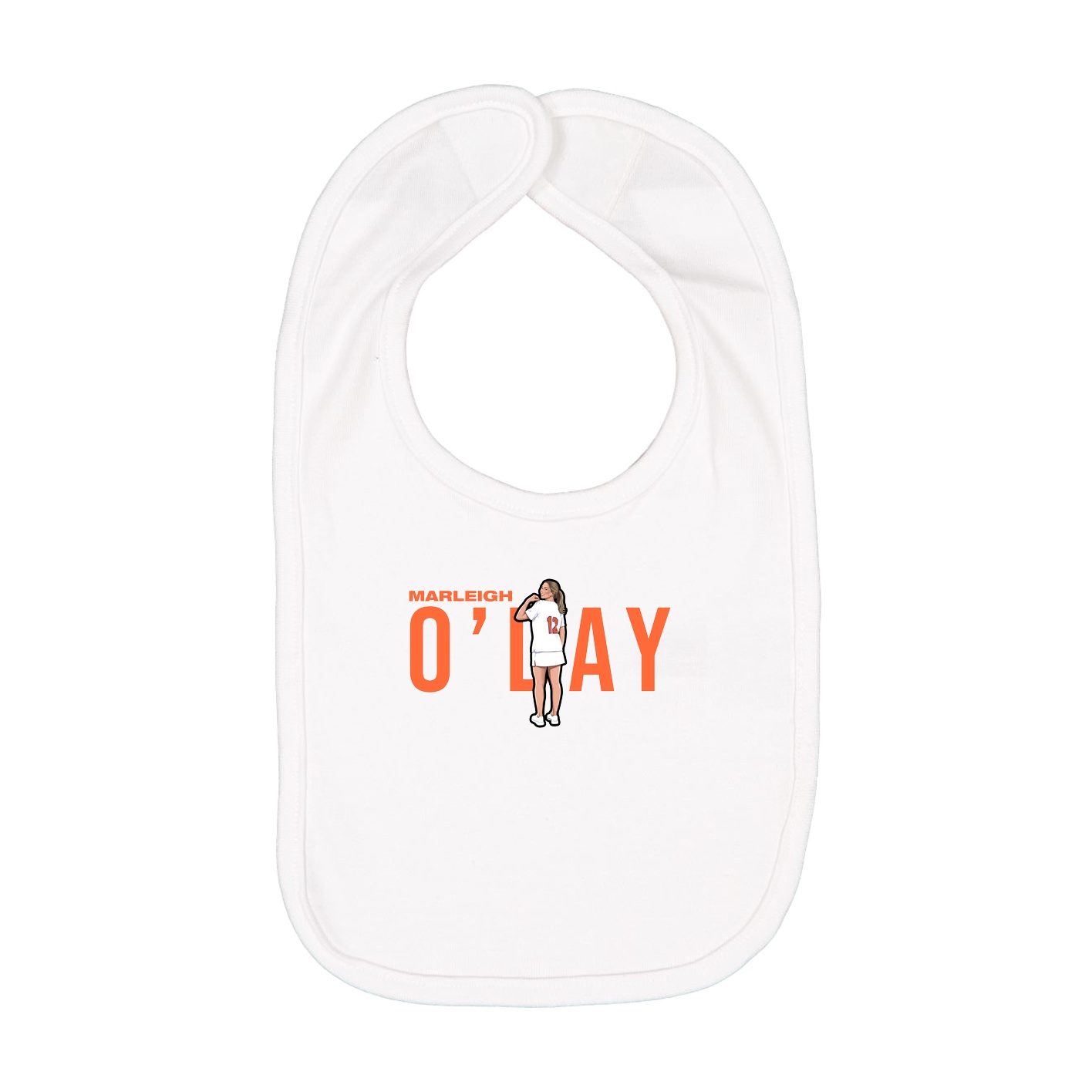 Infant Bib — Player Name in White
