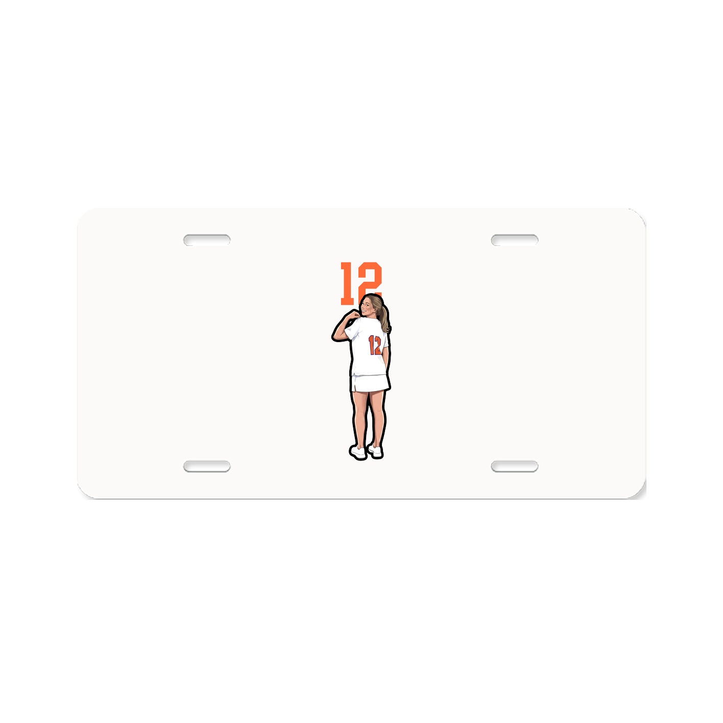 License Plate — Number Top in Classic