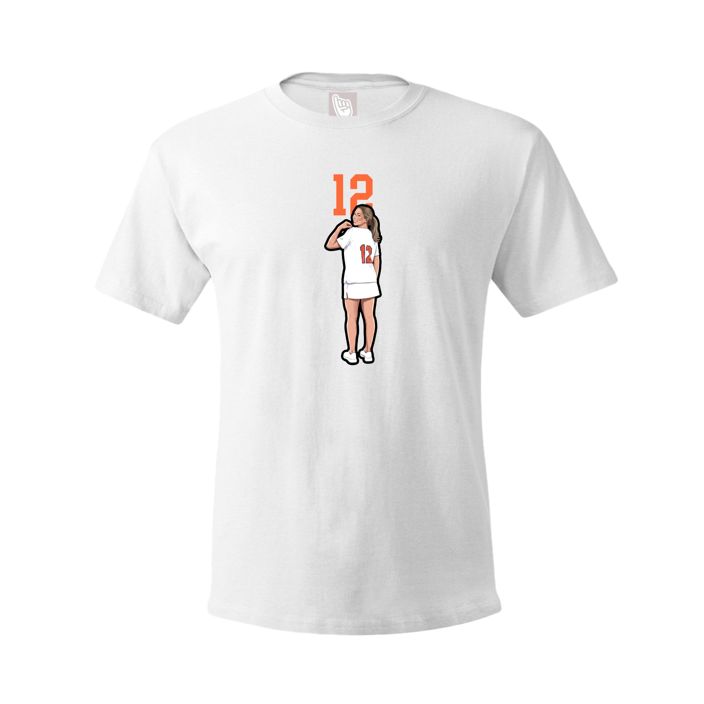 Youth Tee — Number Top in White