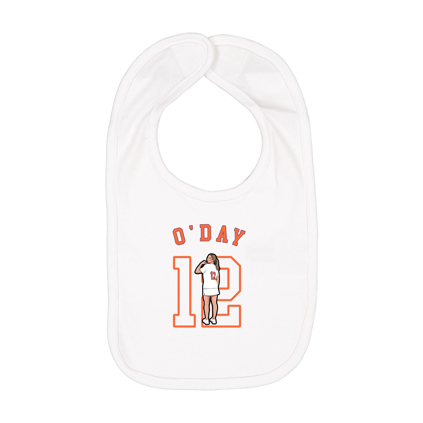 Infant Bib — Shirsey Arch in White