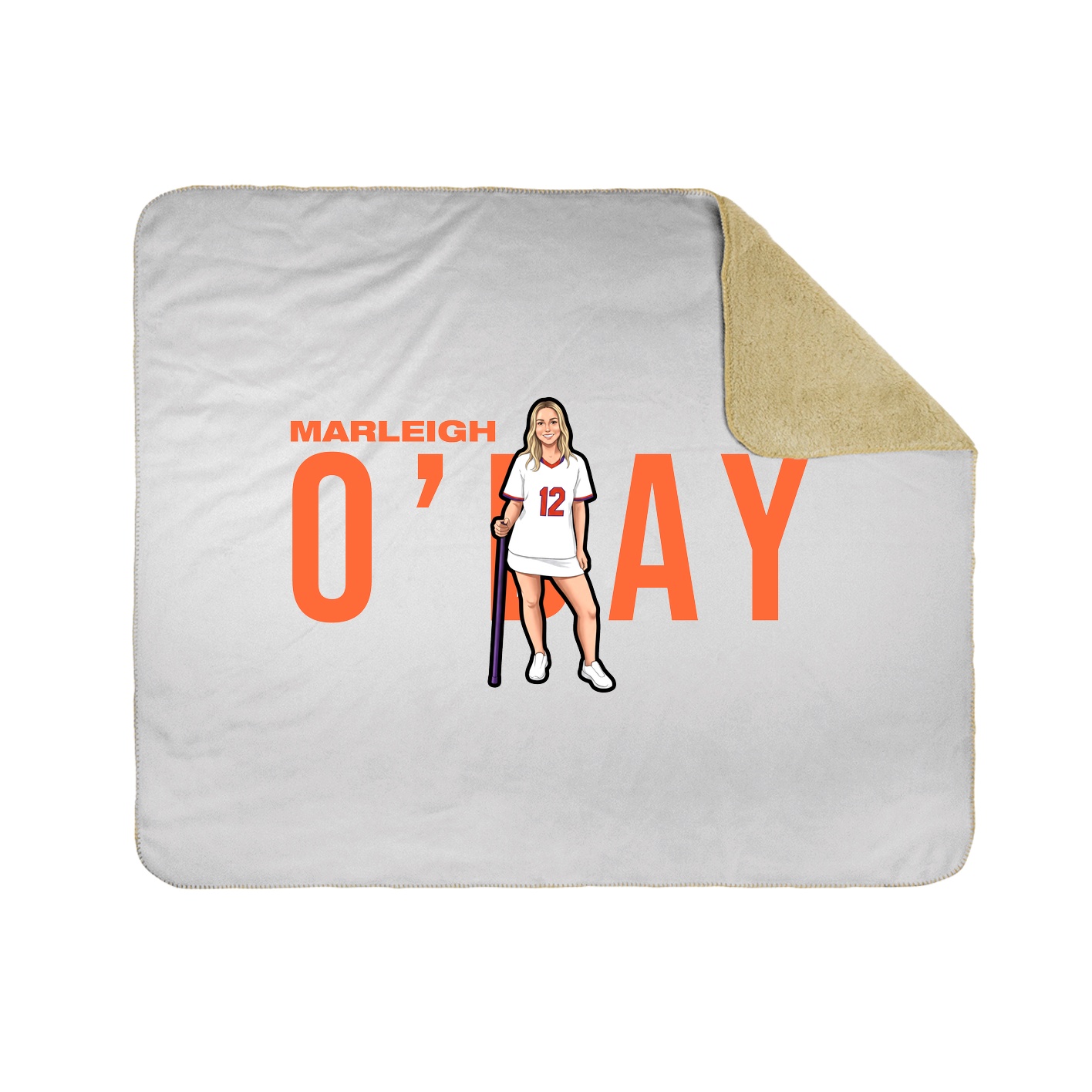 Throw Blanket — Player Name in White