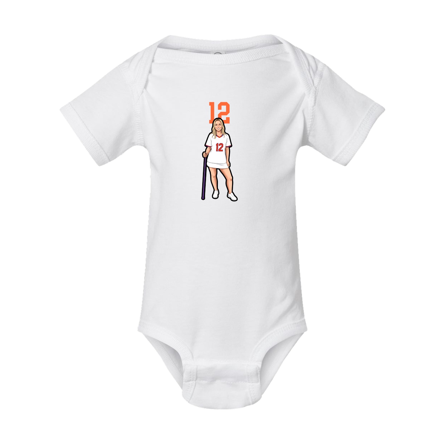Baby Onesie — Number Top in White