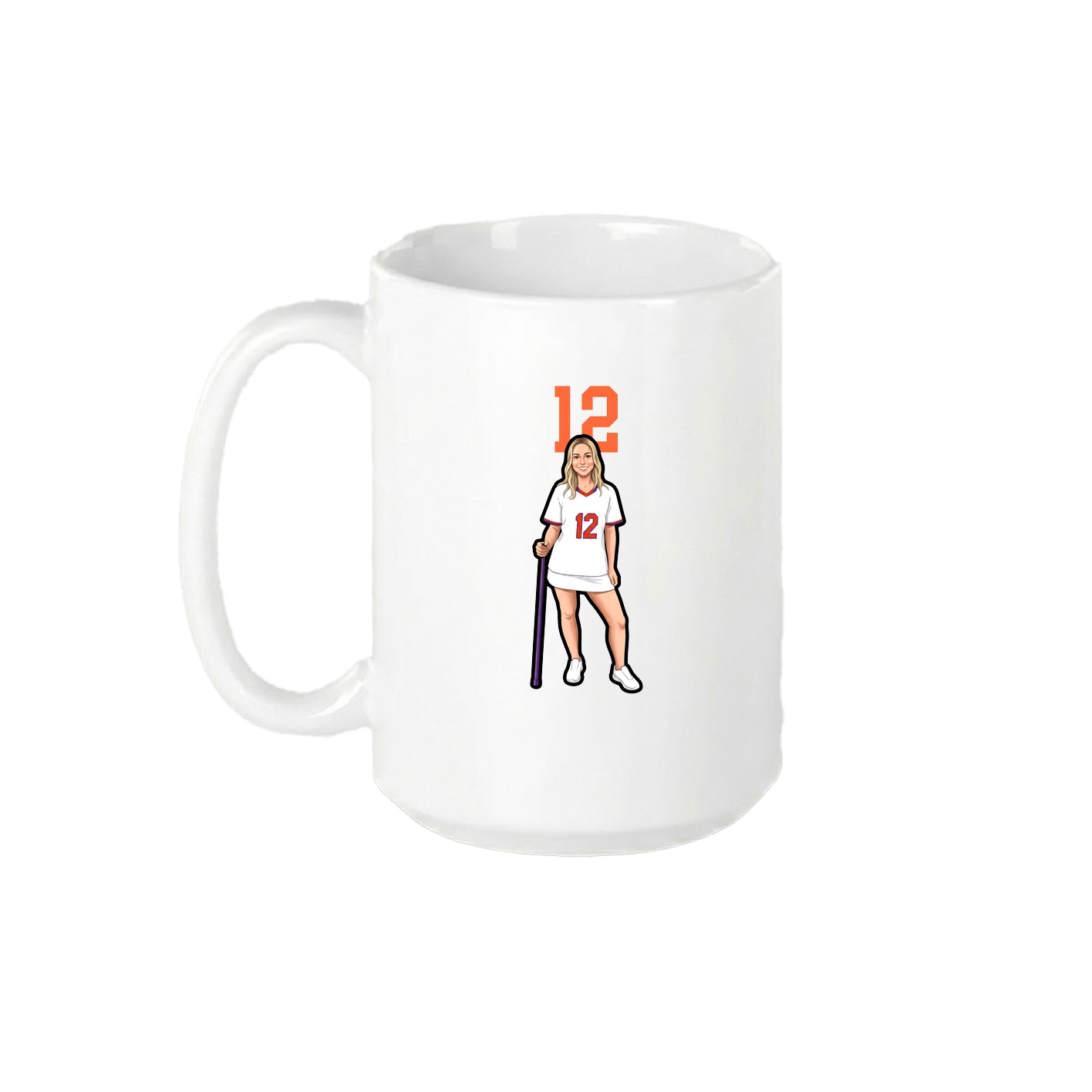 15oz Coffee Mug — Number Top in White