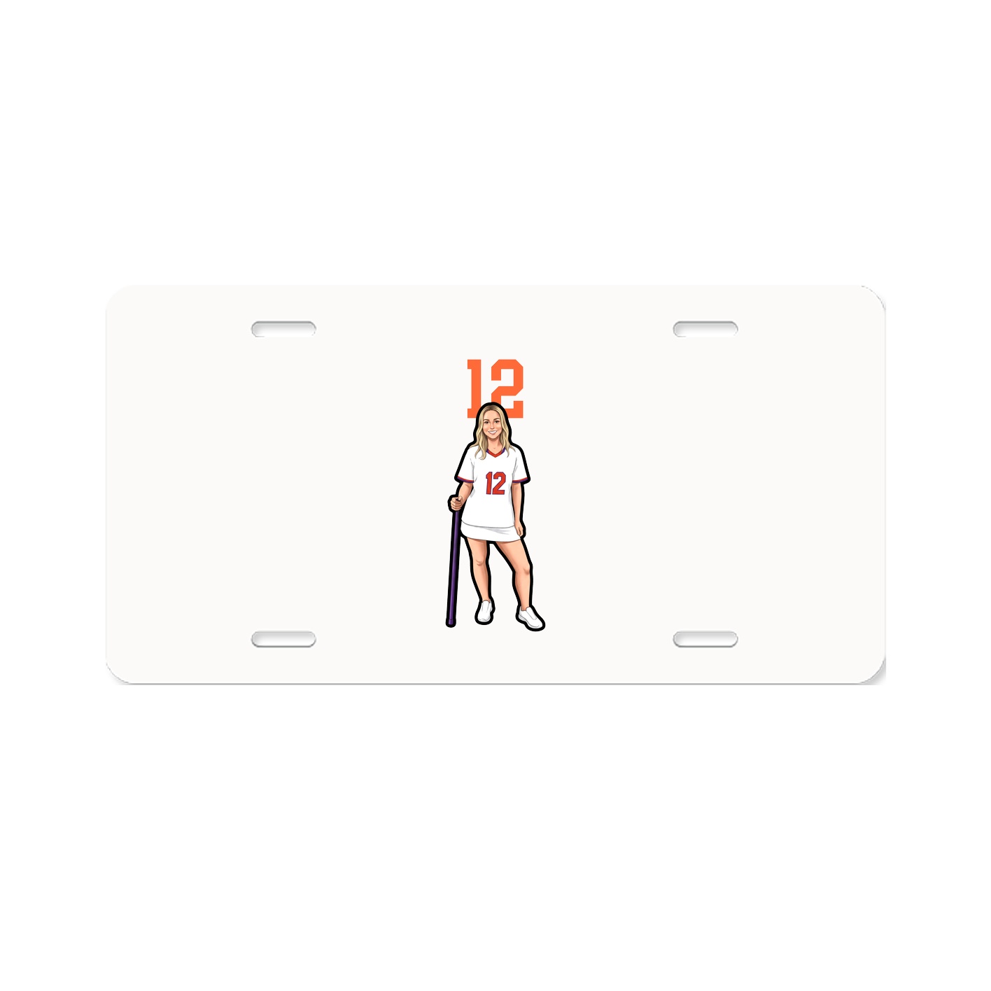 License Plate — Number Top in Classic