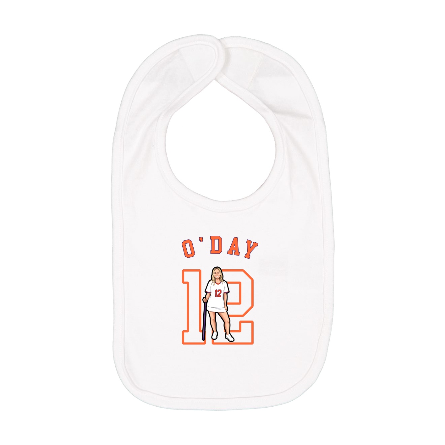 Infant Bib — Shirsey Arch in White